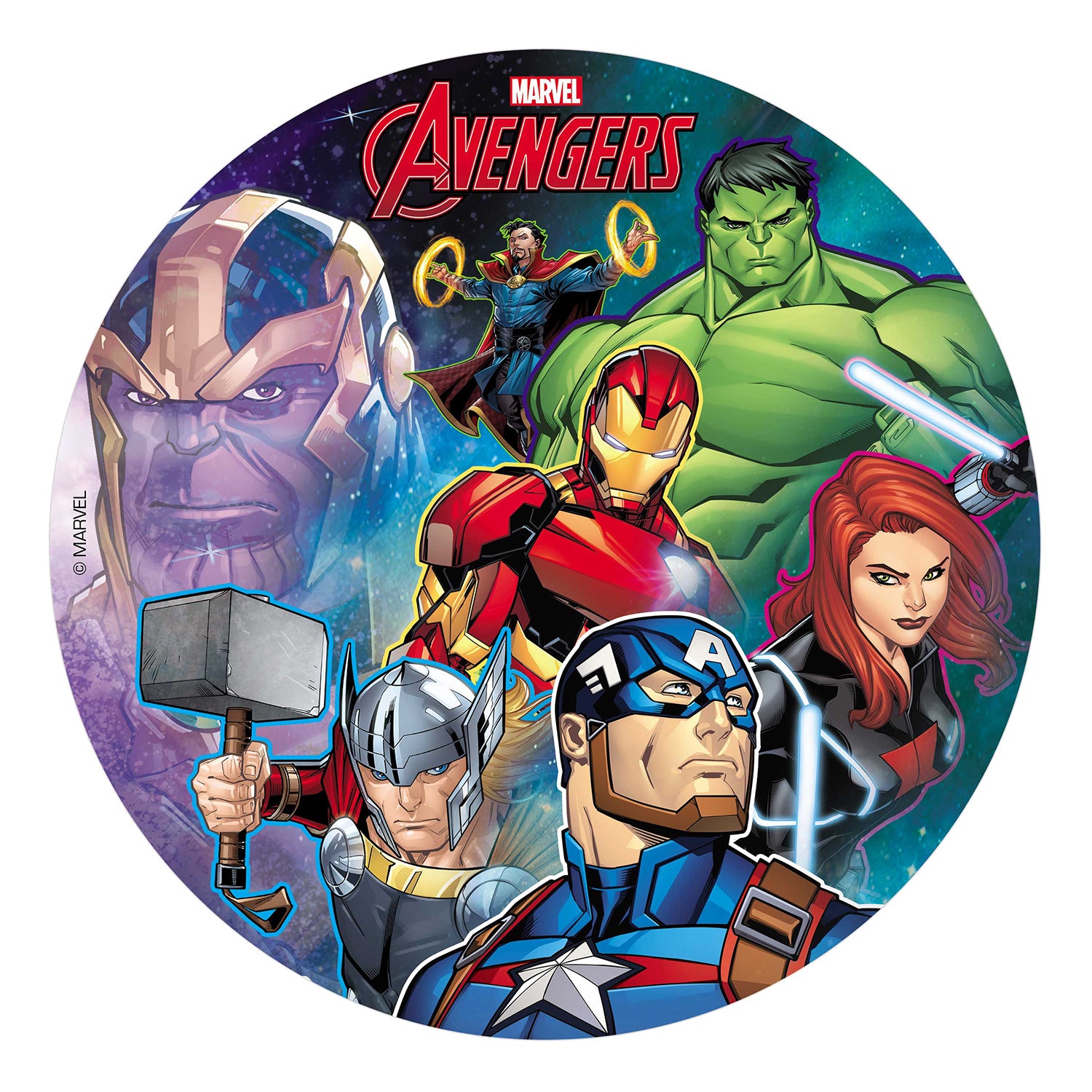 DISCO COMESTIBLE TARTA AVENGERS ZERO 20CM