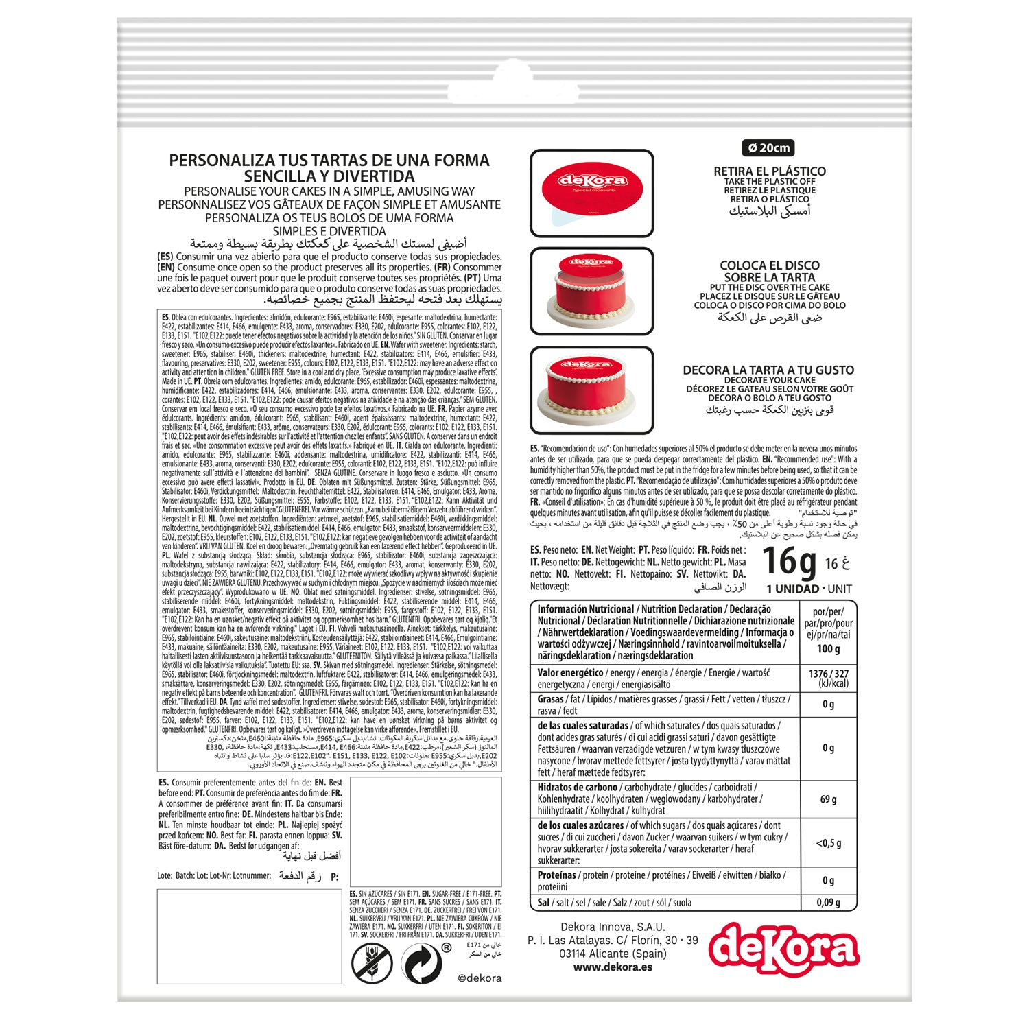 DISCO COMMESTIBLE TORTA AVENGERS 20CM