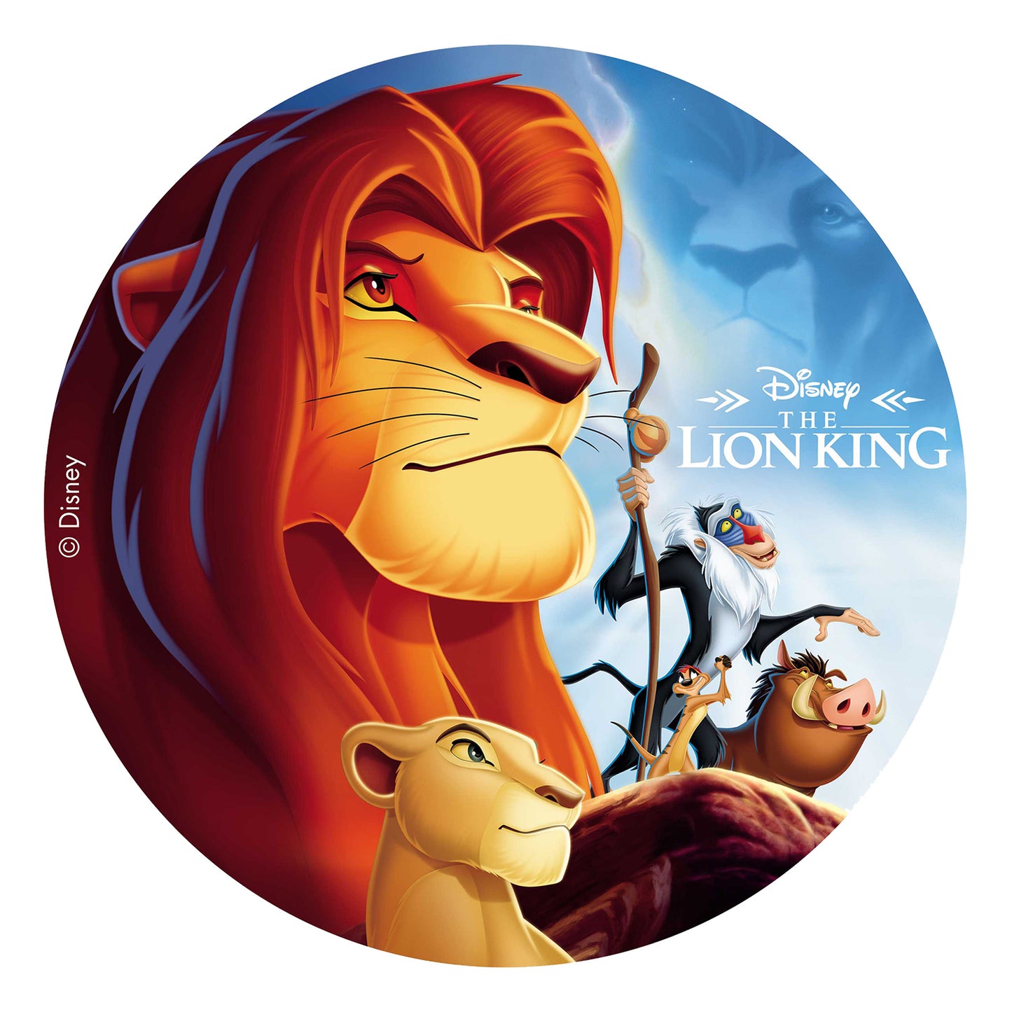 EDIBLE DISC LION KING CAKE ZERO 20CM