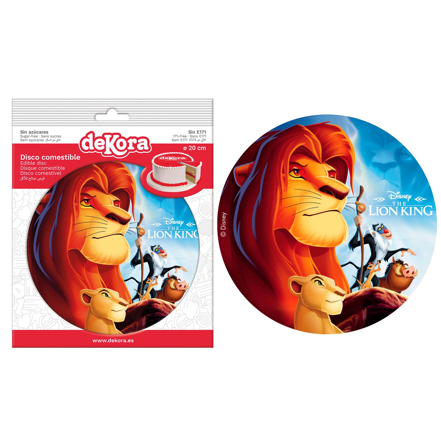 EDIBLE DISC LION KING CAKE ZERO 20CM