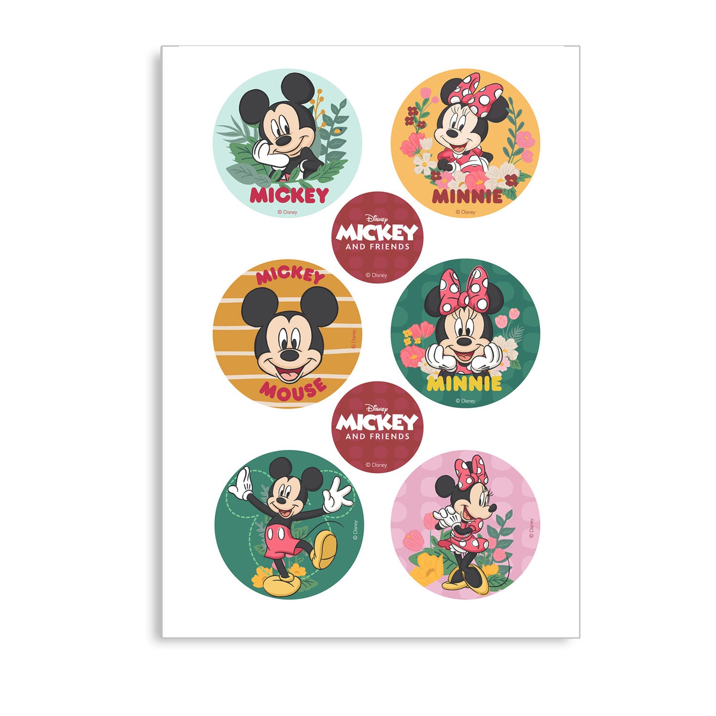 ASSORTMENT DISCOS COMESTIVEIS MICKEY & MINNIE ZERO 6U Ø 5,8C