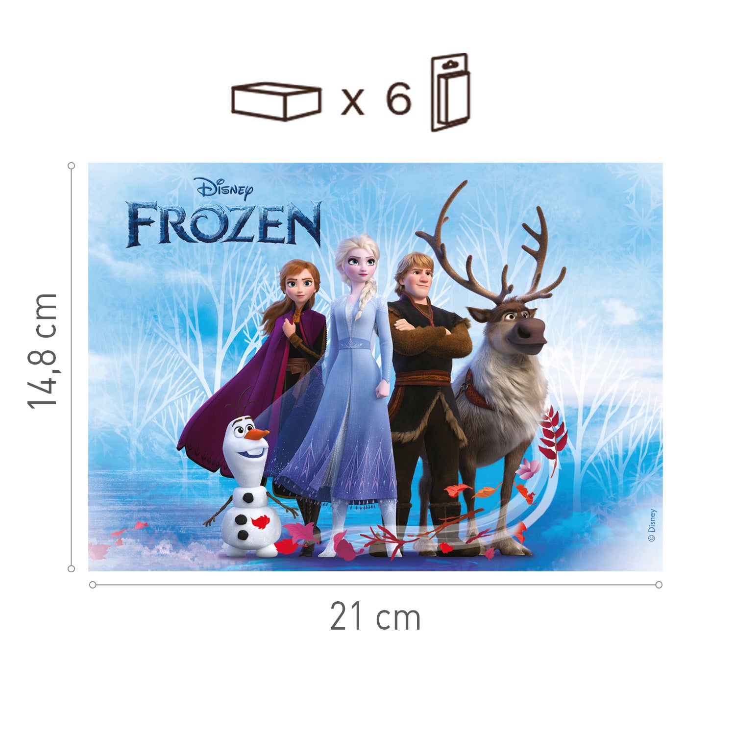 FONDANT DECORAÇÃO BOLO FROZEN A5 14,8X21CM