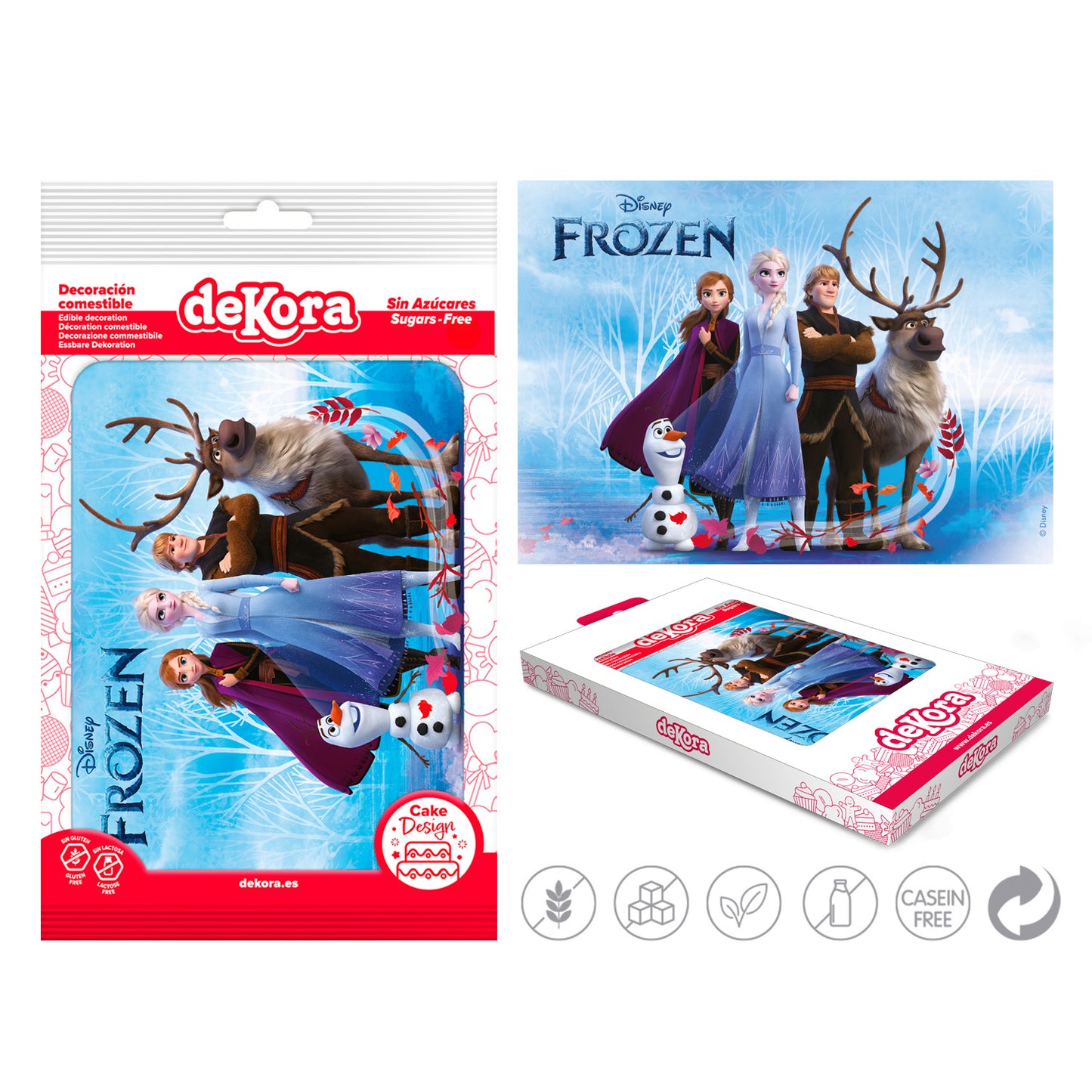 FONDANT DECORAÇÃO BOLO FROZEN A5 14,8X21CM