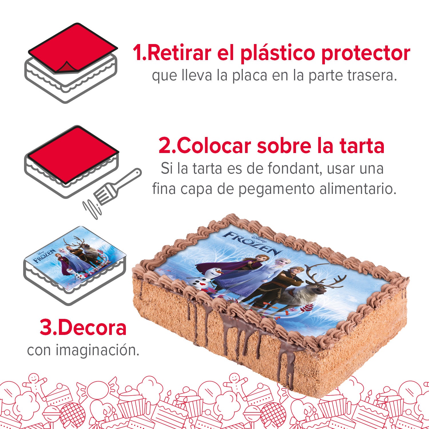 FONDANT DECORAÇÃO BOLO FROZEN A5 14,8X21CM