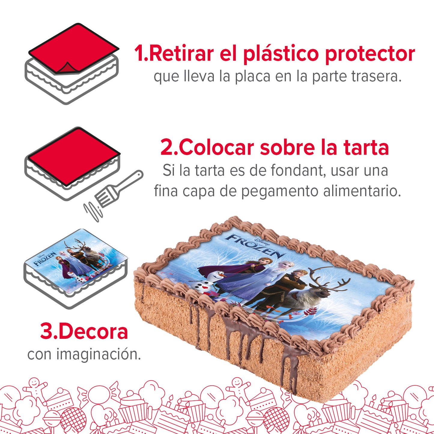 FONDANT DECORAÇÃO BOLO FROZEN A5 14,8X21CM