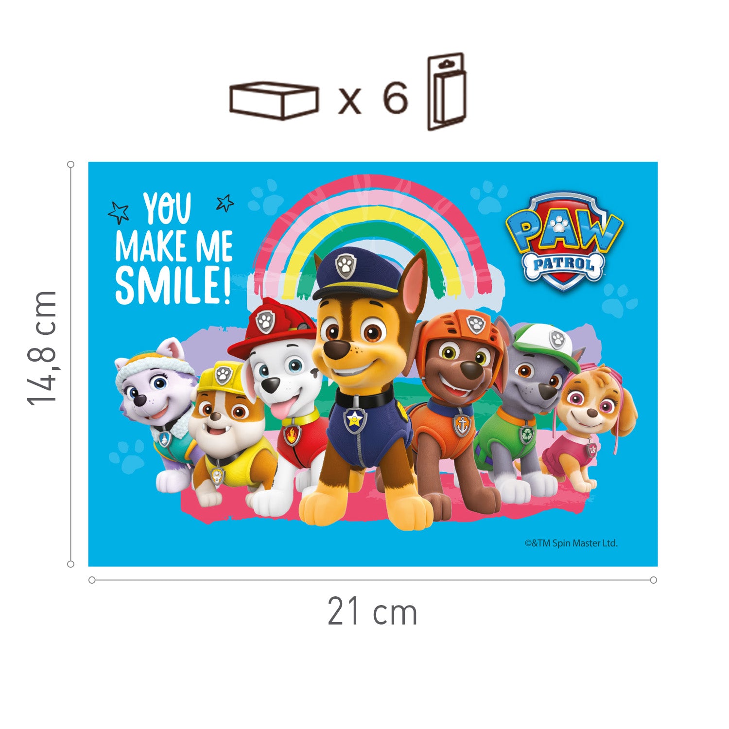 FONDANT DECORAZIONE TORTE PAW PATROL A5 14,8X21CM