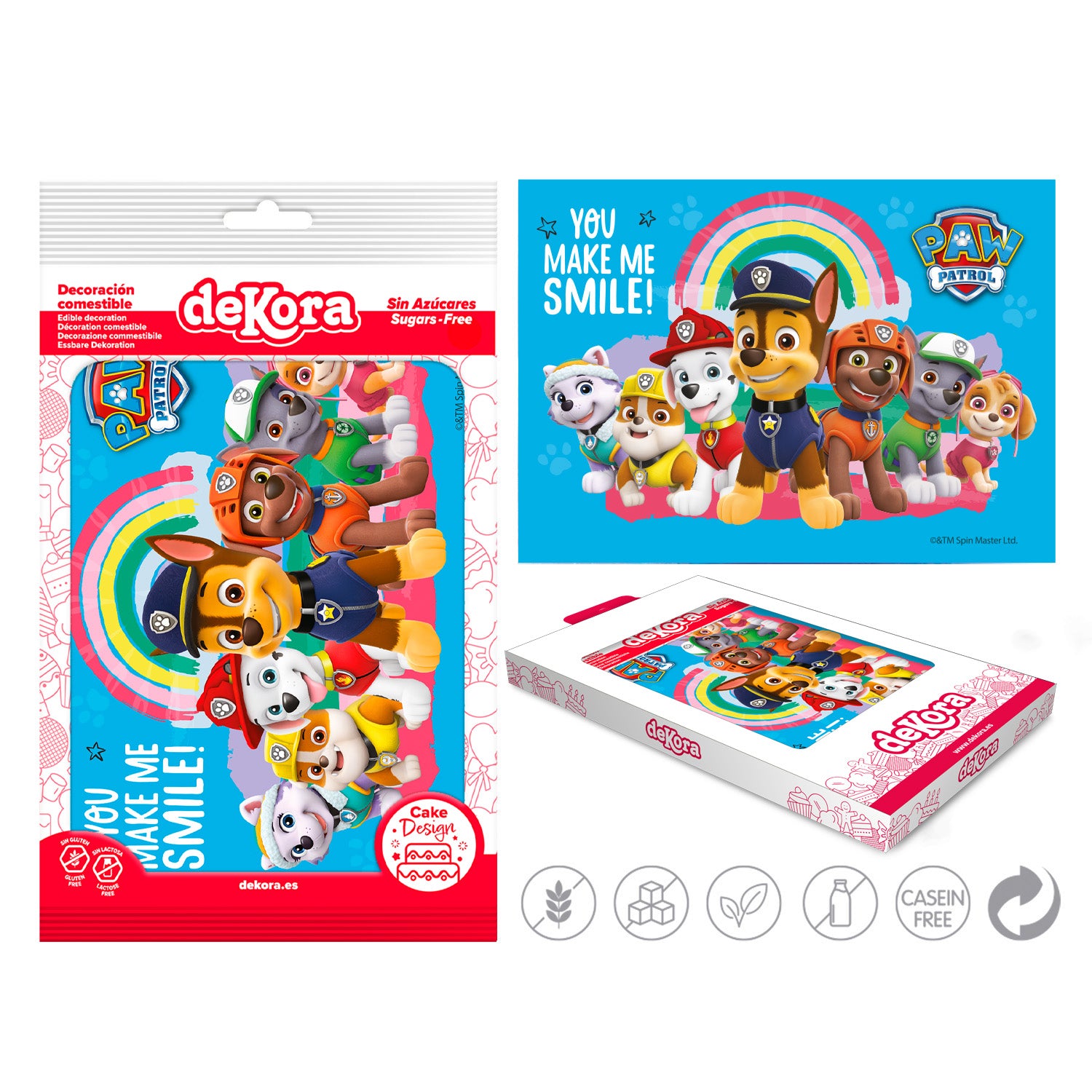 FONDANT DECORAZIONE TORTE PAW PATROL A5 14,8X21CM