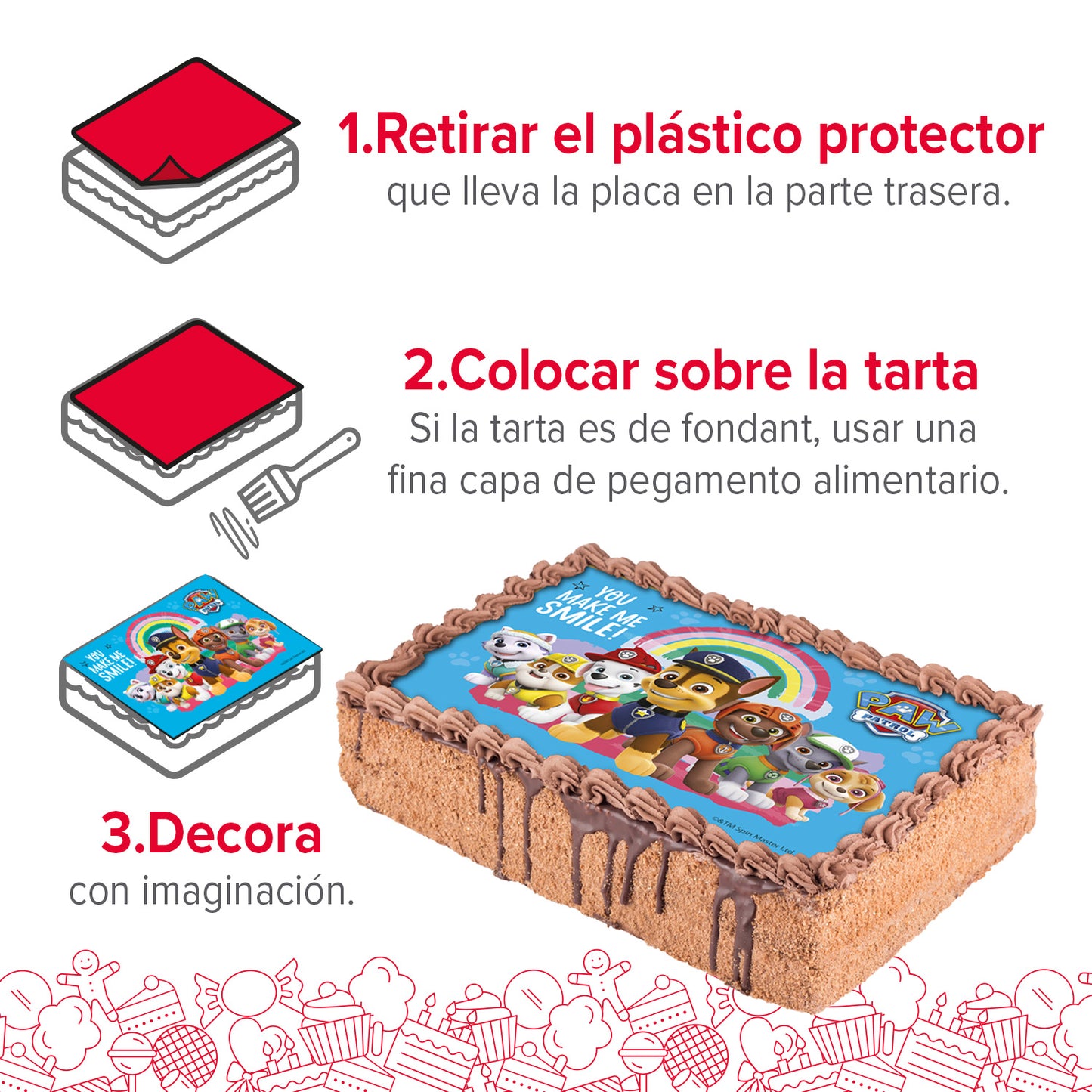 FONDANT DECORAZIONE TORTE PAW PATROL A5 14,8X21CM