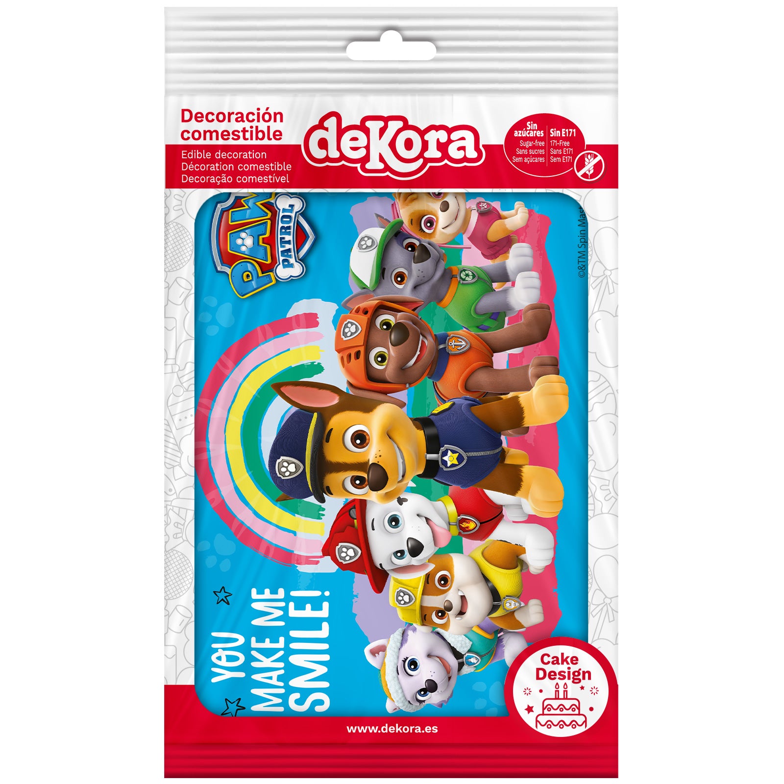 FONDANT DECORAZIONE TORTE PAW PATROL A5 14,8X21CM