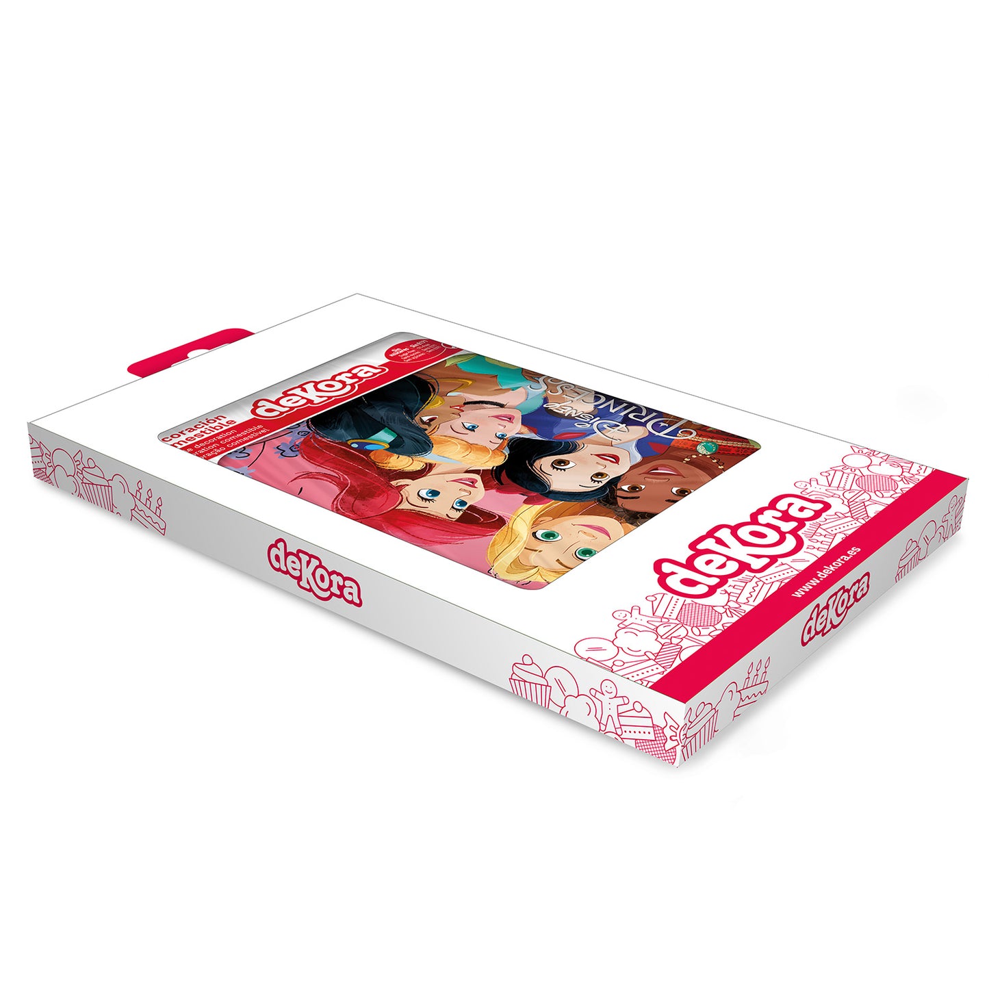 DISNEY PRINCESS FONDANT DECORATION CAKE 14,8X21CM