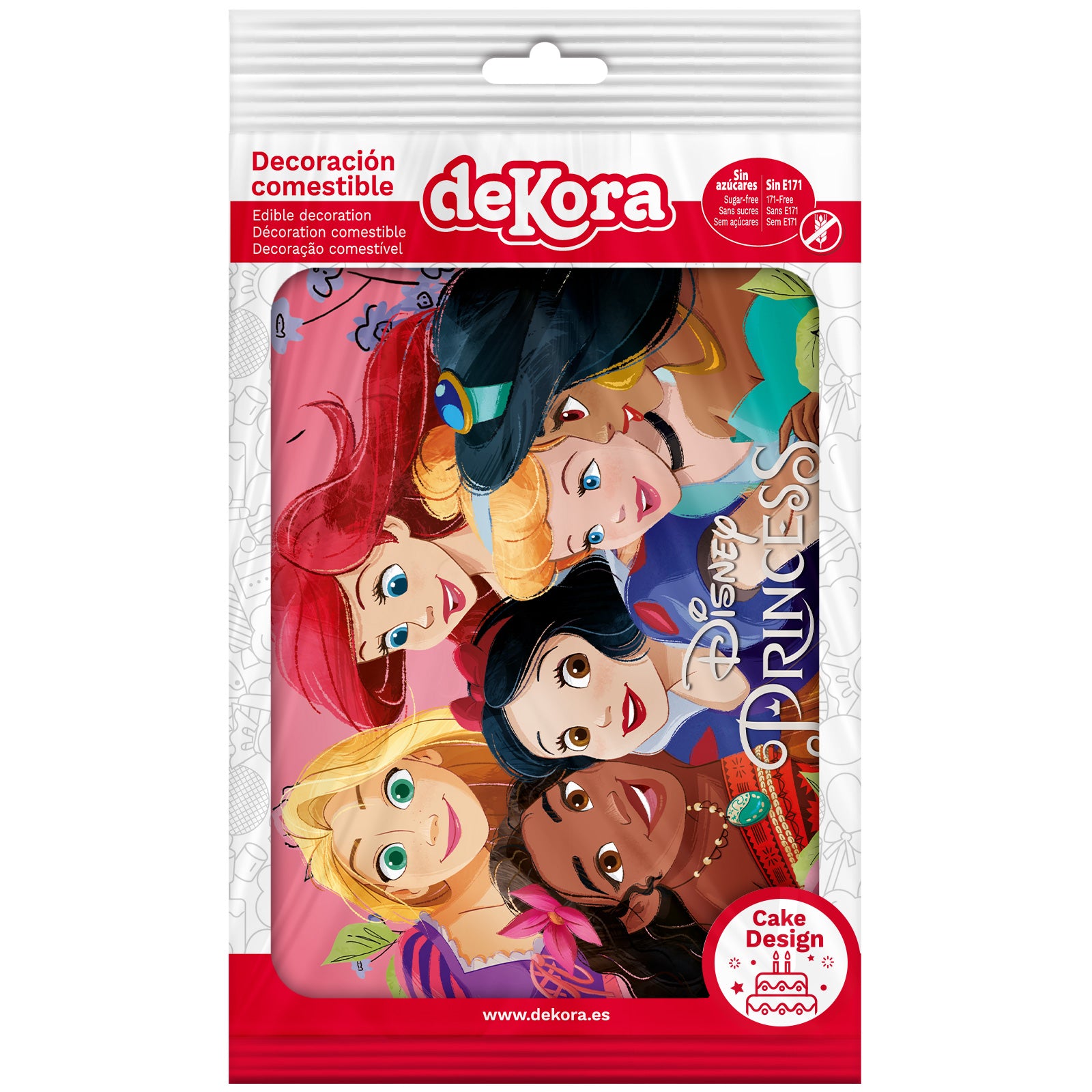 LÁMINA COMESTIBLE TARTA PRINCESAS DISNEY A5 14,8X21CM