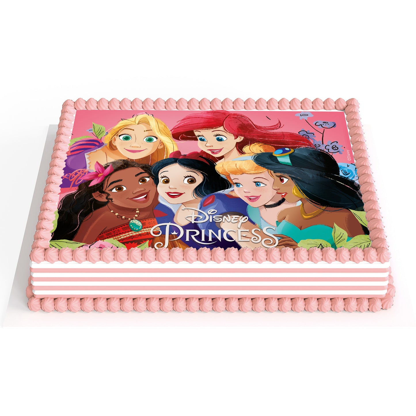 LÁMINA COMESTIBLE TARTA PRINCESAS DISNEY A5 14,8X21CM