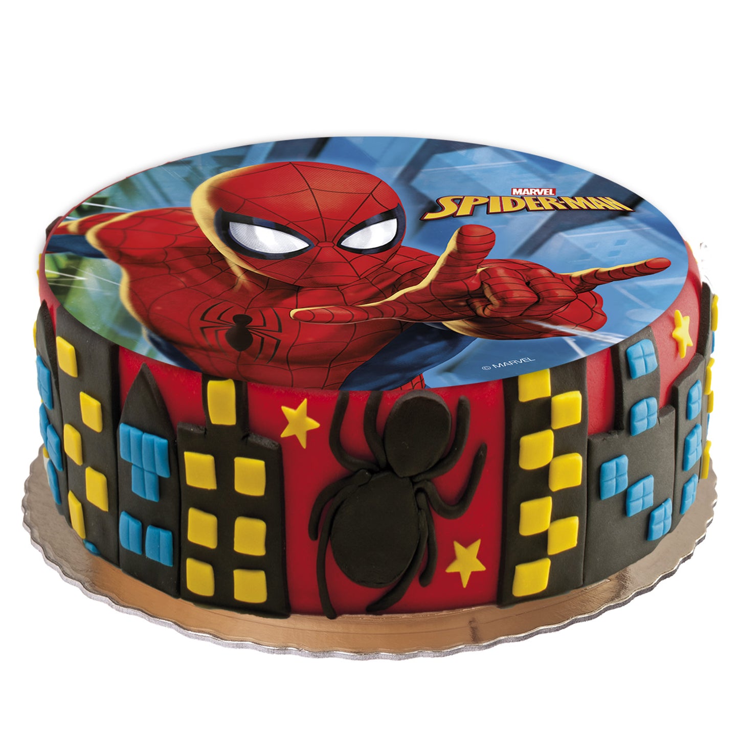 DISCOS COMMESTIBLES TORTA SPIDER-MAN 20CM