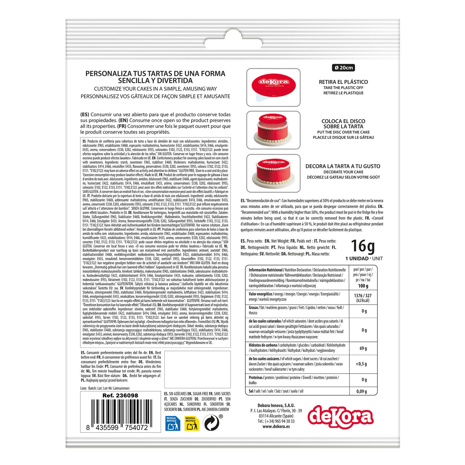 DISCOS COMMESTIBLES TORTA SPIDER-MAN 20CM