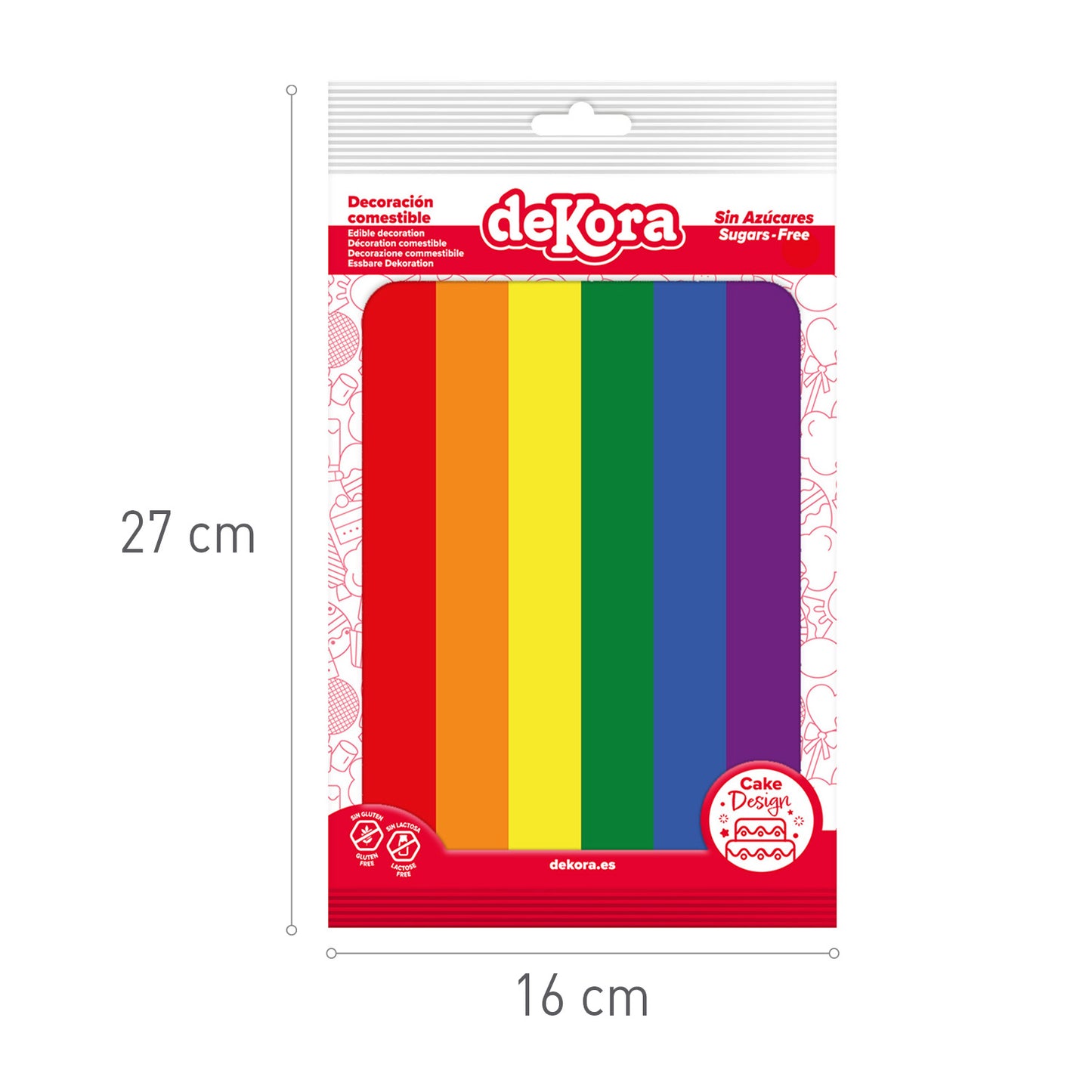 FOGLIO COMMESTIBILE PER TORTA LGTBI 14,8X21CM A5