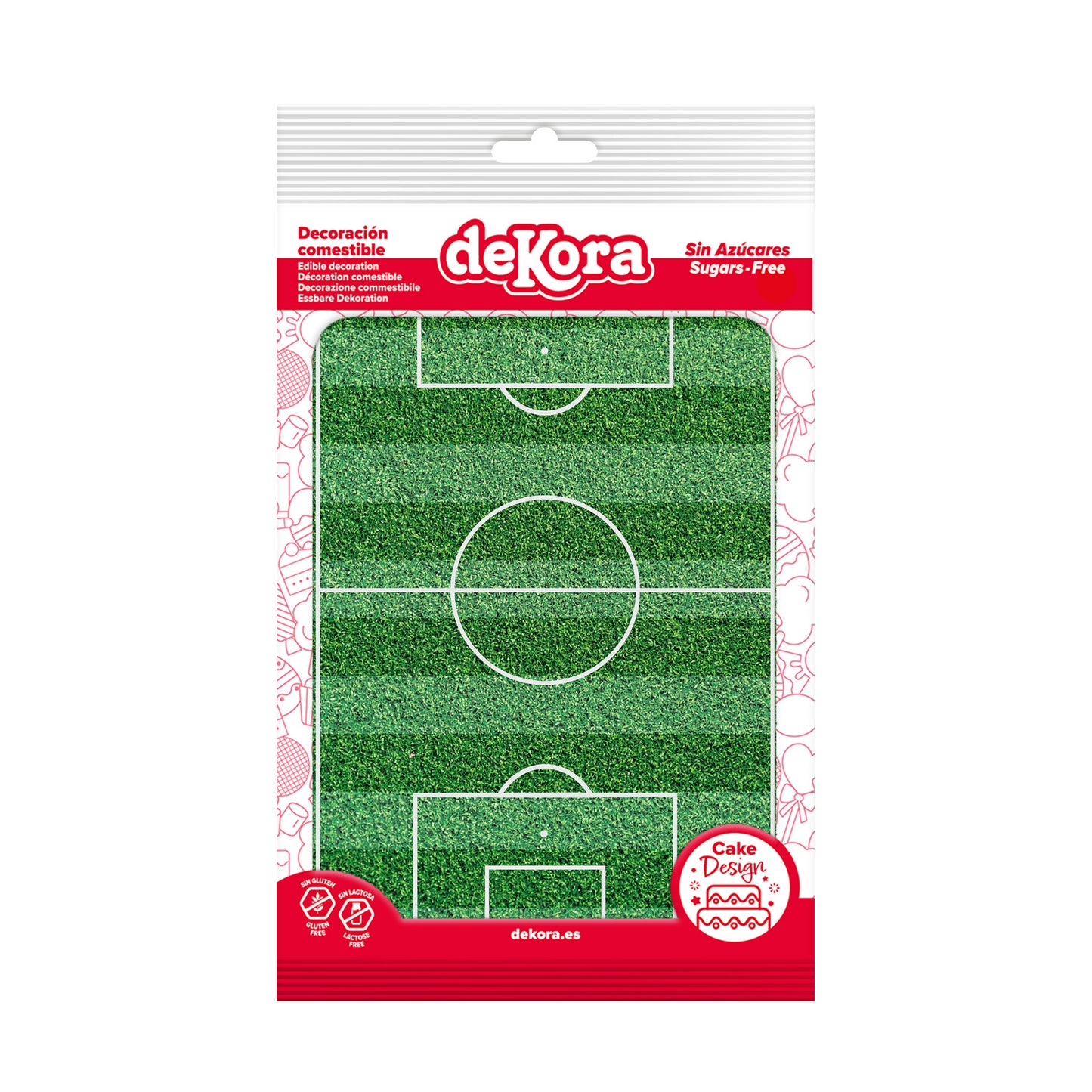 LÁMINA COMESTIBLE TARTA CAMPO FUTBOL 14,8X21CM A5