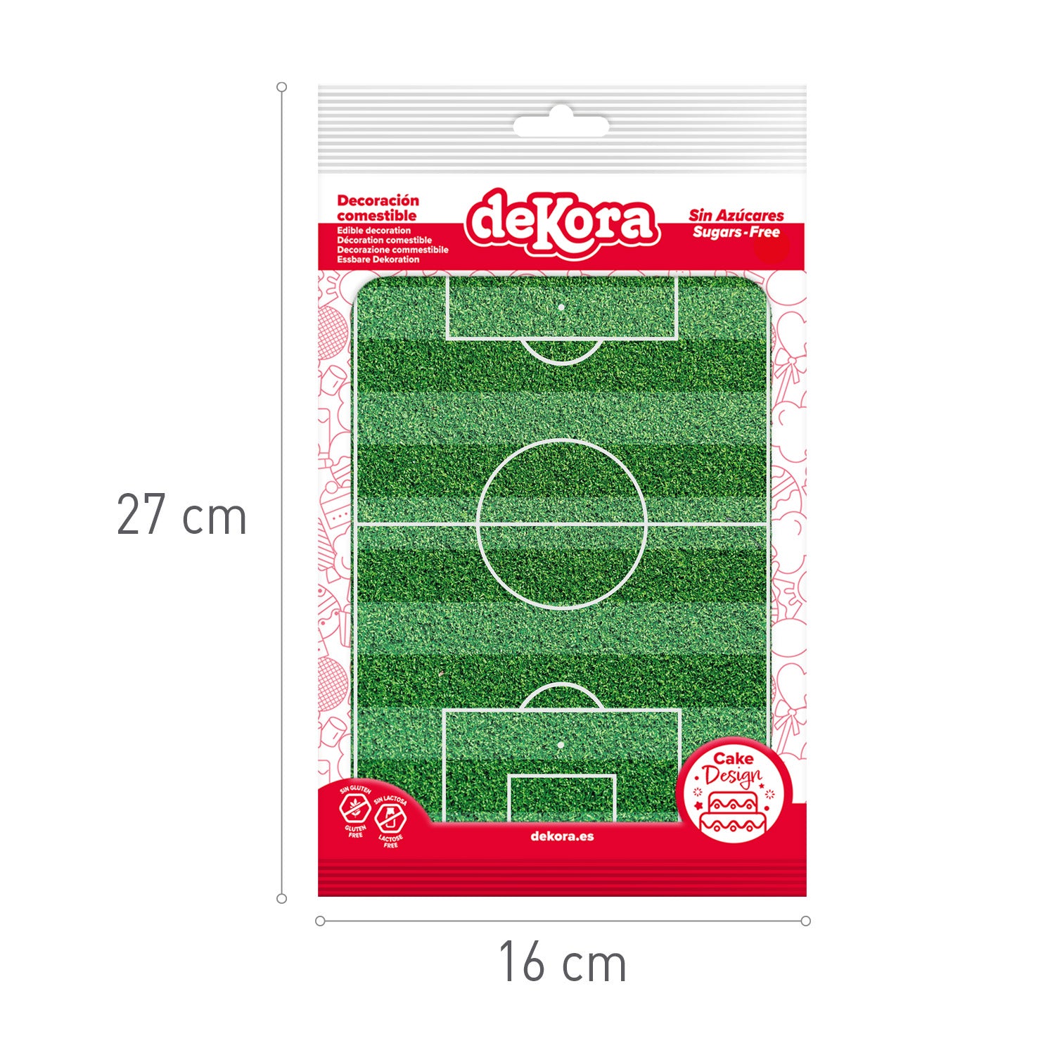 CAMPO FUTEBOL COMESTÍVEL PARA DECORAR BOLOS 14,8X21CM A5