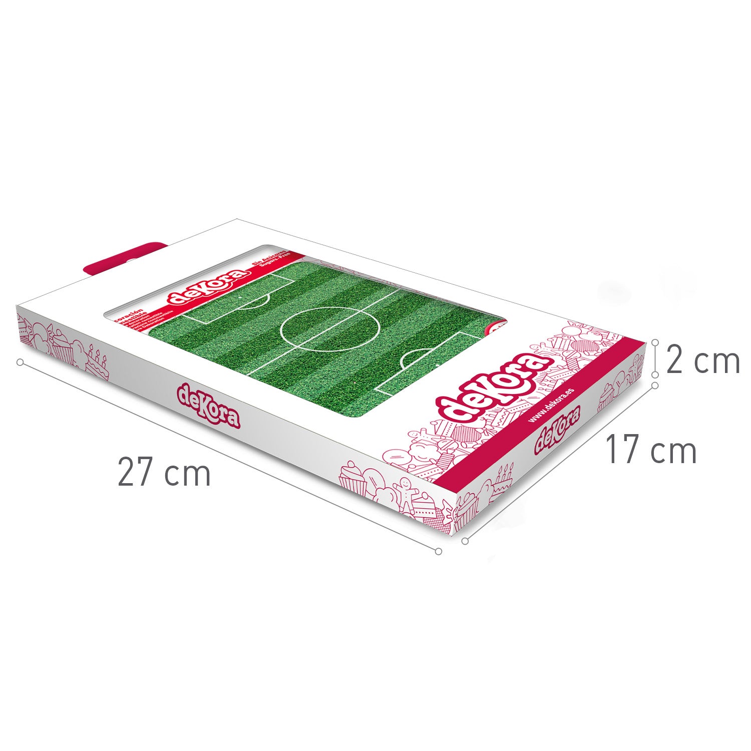LÁMINA COMESTIBLE TARTA CAMPO FUTBOL 14,8X21CM A5