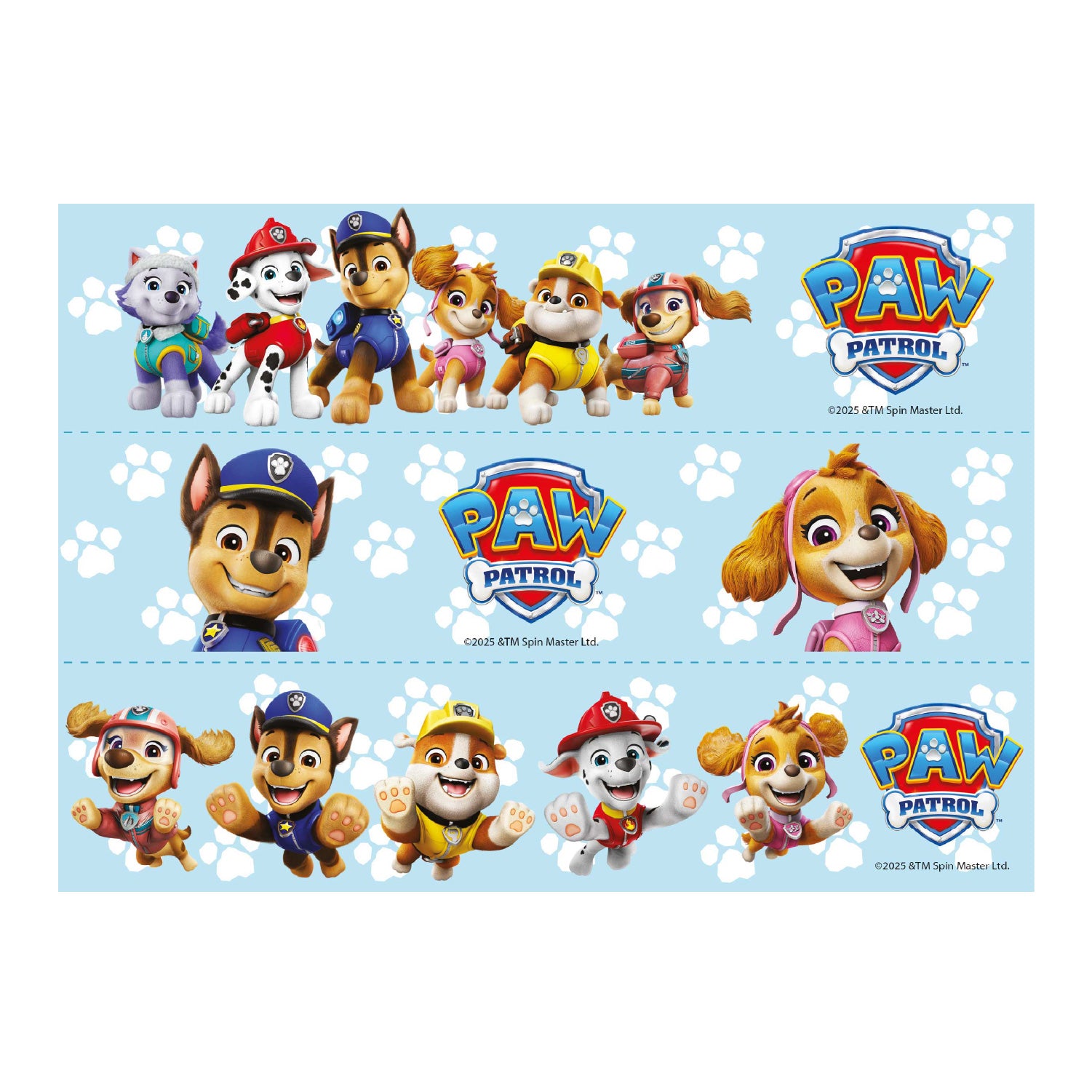 RIBBONS FONDANT DÉCO GATEAU PAW PATROL A5 14,8X21CM
