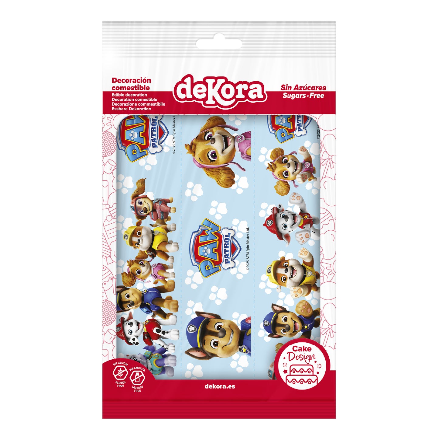 RIBBONS  FONDANT DECORAÇÃO PAW PATROL A5 14,8X21CM