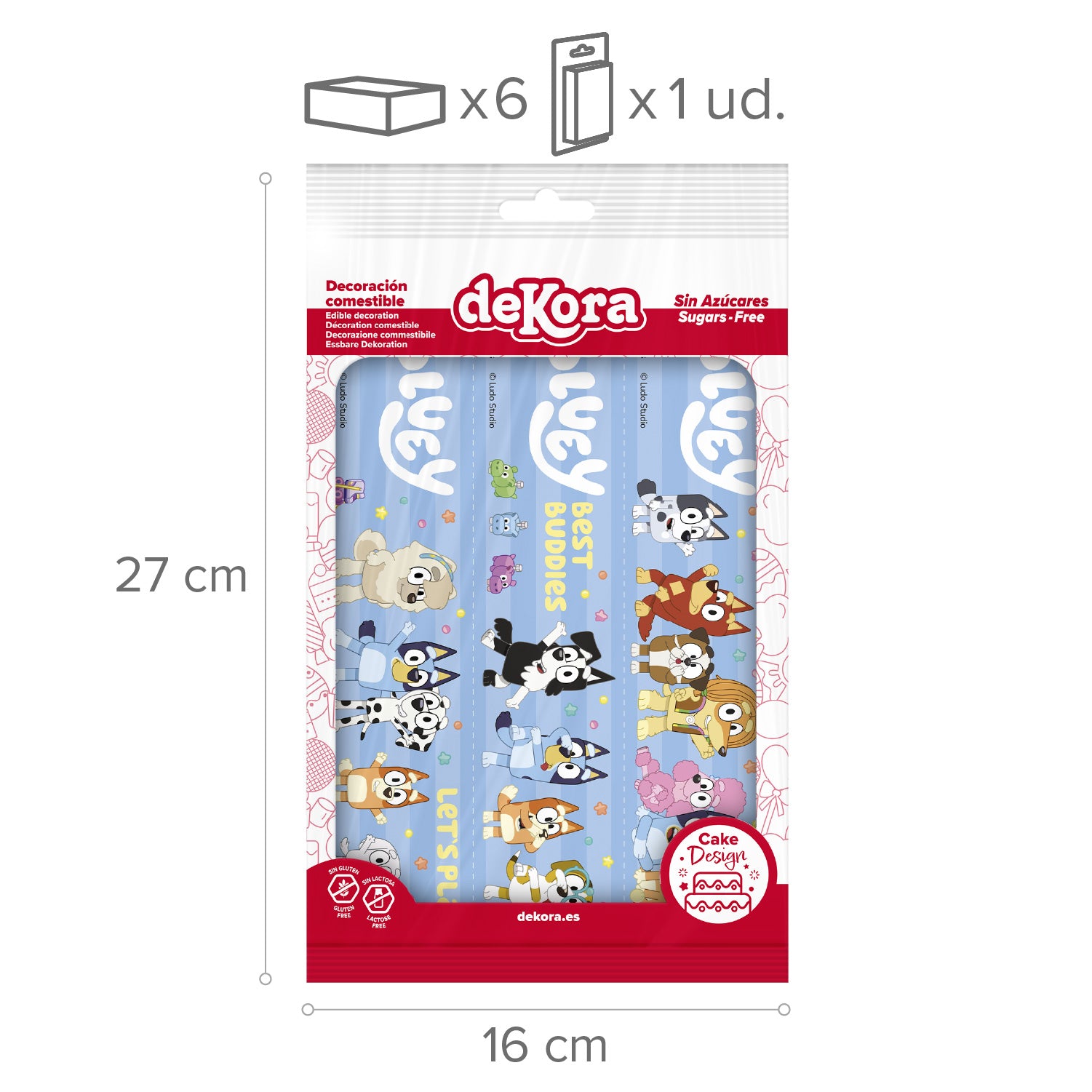 RIBBONS BLUEY Y BINGO PAPEL COMESTIBLE A5 14,8X21CM