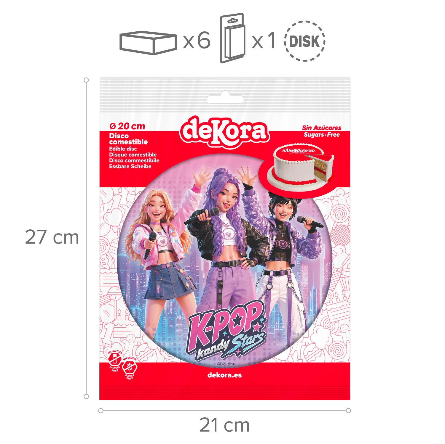DISCO COMESTIBLE KPOP KANDY STARS 20CM