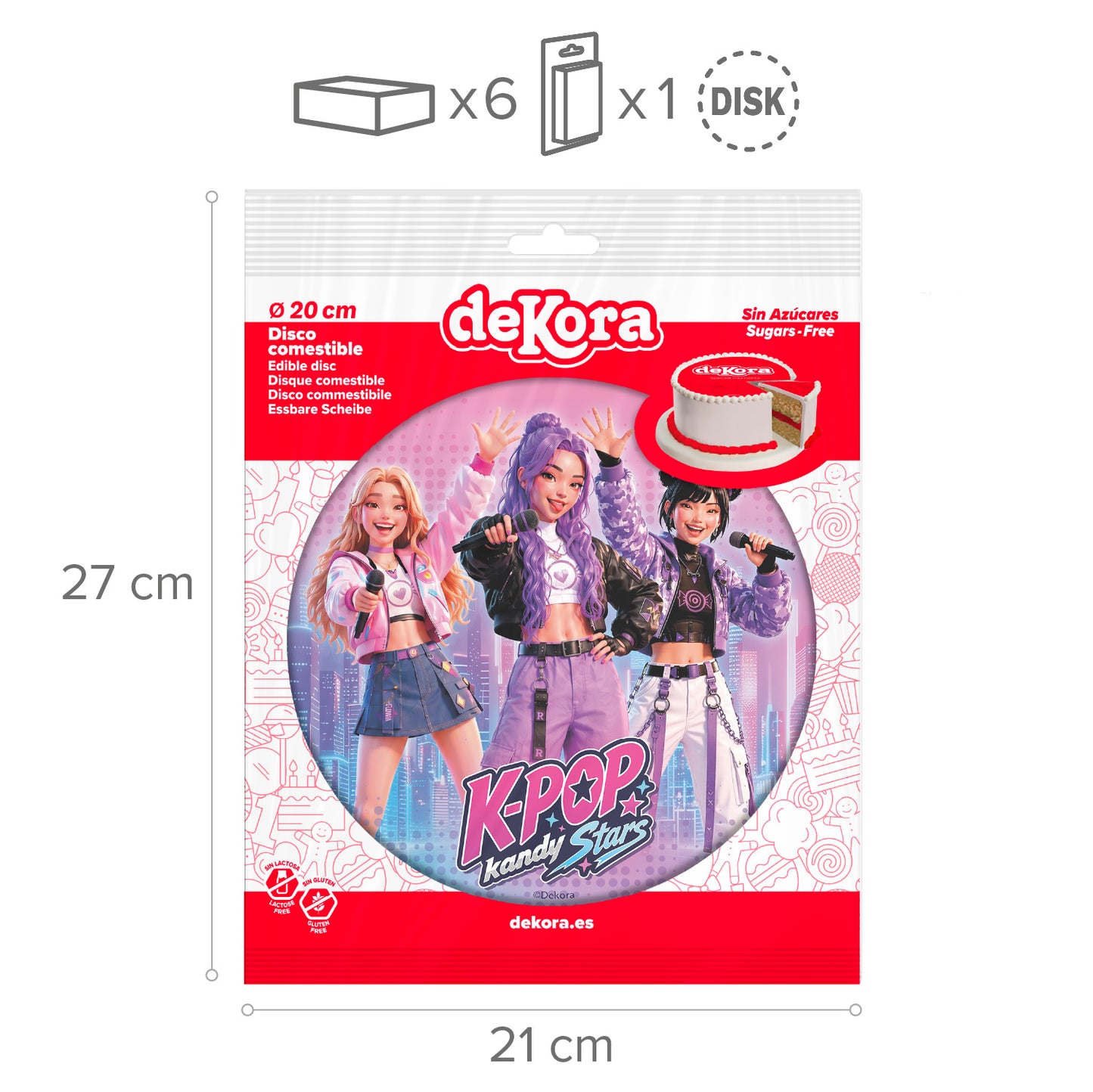 DISCO COMESTIBLE KPOP KANDY STARS 20CM