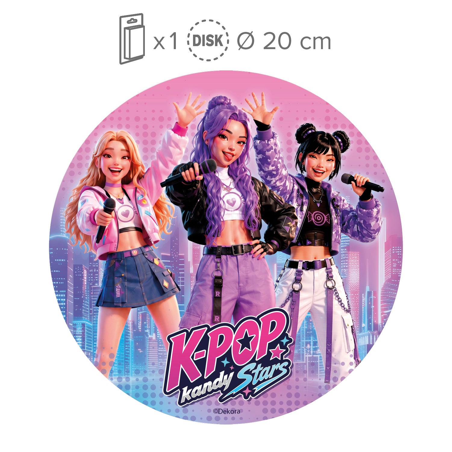 DISCO COMESTIBLE KPOP KANDY STARS 20CM