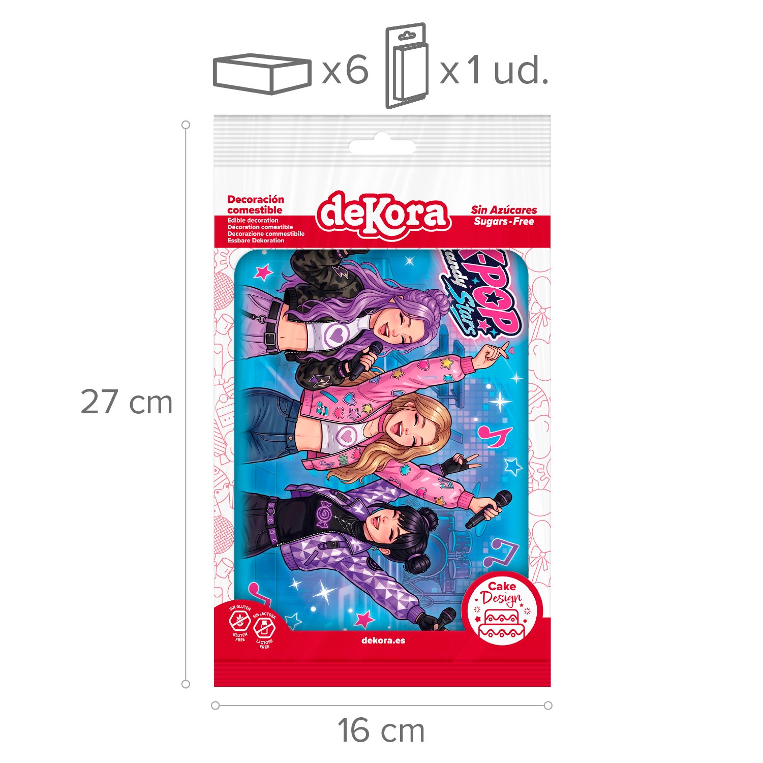 FOLHA COMESTÍVEL PARA BOLO KPOP 14,8X21CM A5