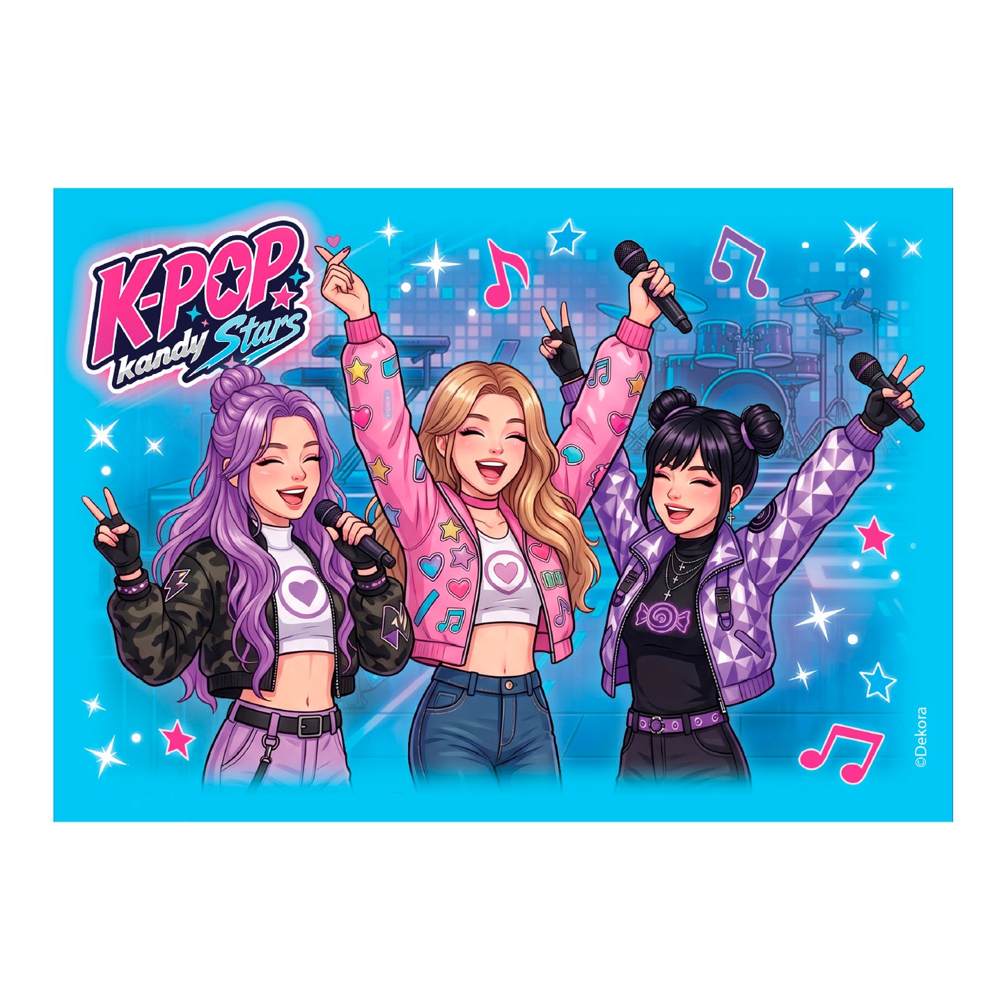 FOLHA COMESTÍVEL PARA BOLO KPOP 14,8X21CM A5