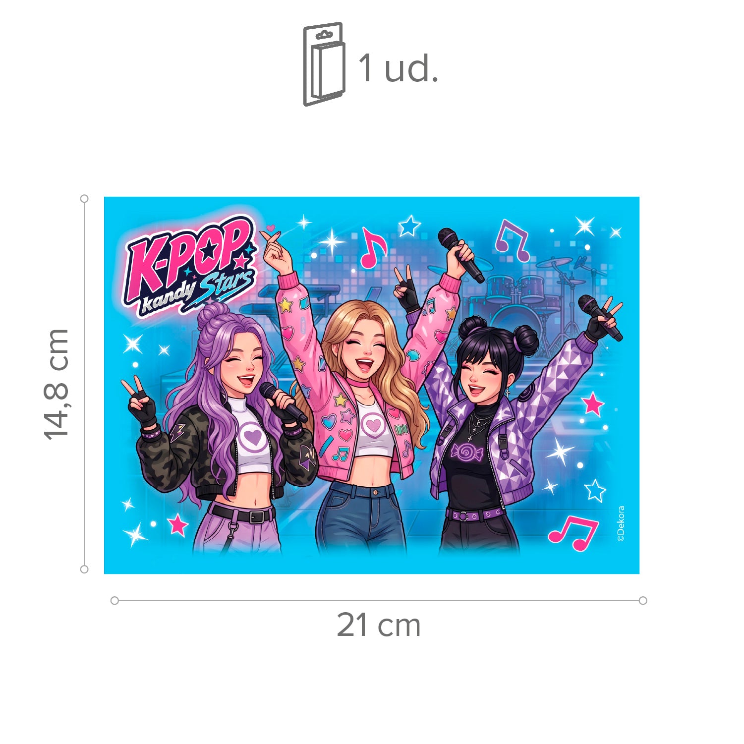 FOLHA COMESTÍVEL PARA BOLO KPOP 14,8X21CM A5