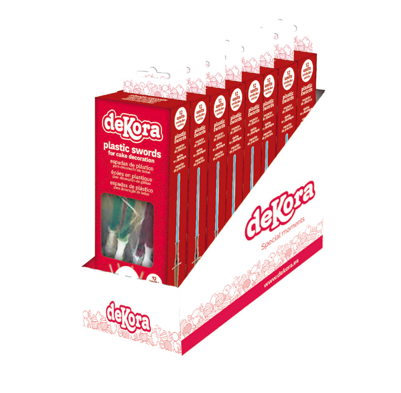 12 BLISTERS 12 ESPADAS DE PLÁSTICO 10CM