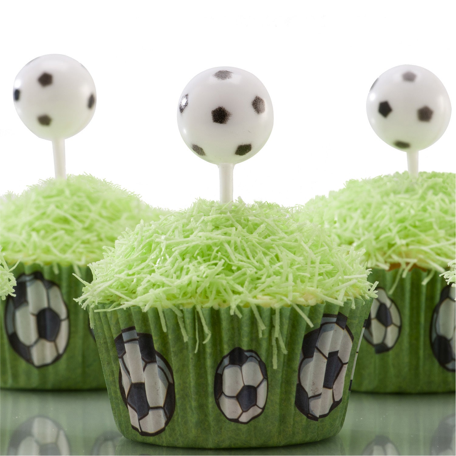 CAKE TOPPER BALONES FUTBOL 6 UDS 12 BOLSAS