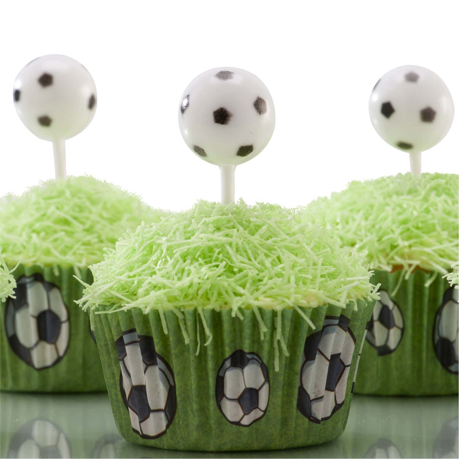 CAKE TOPPER BALONES FÚTBOL 6 UDS 12 BOLSAS