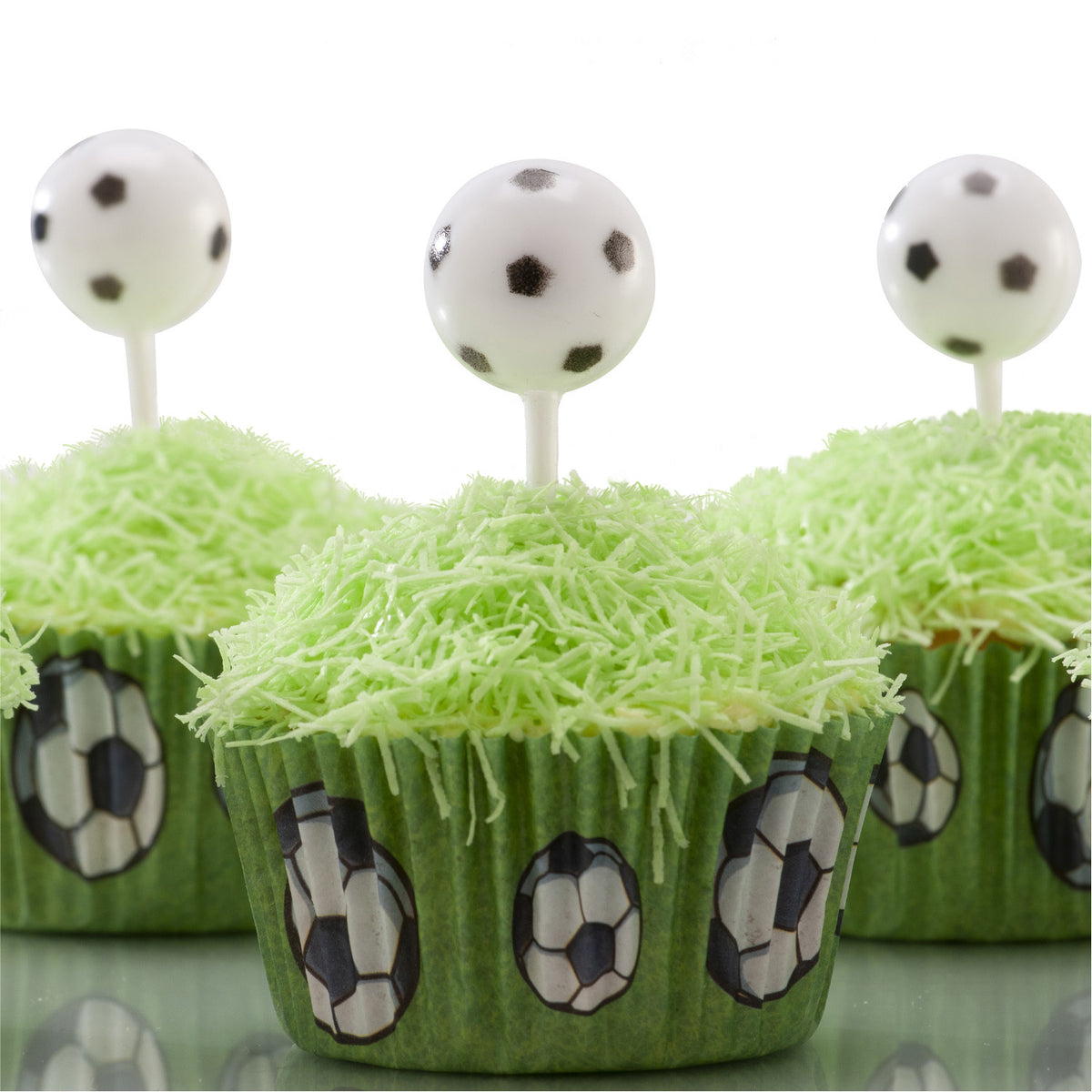 CAKE TOPPER BALONES FÚTBOL 6 UDS 12 BOLSAS