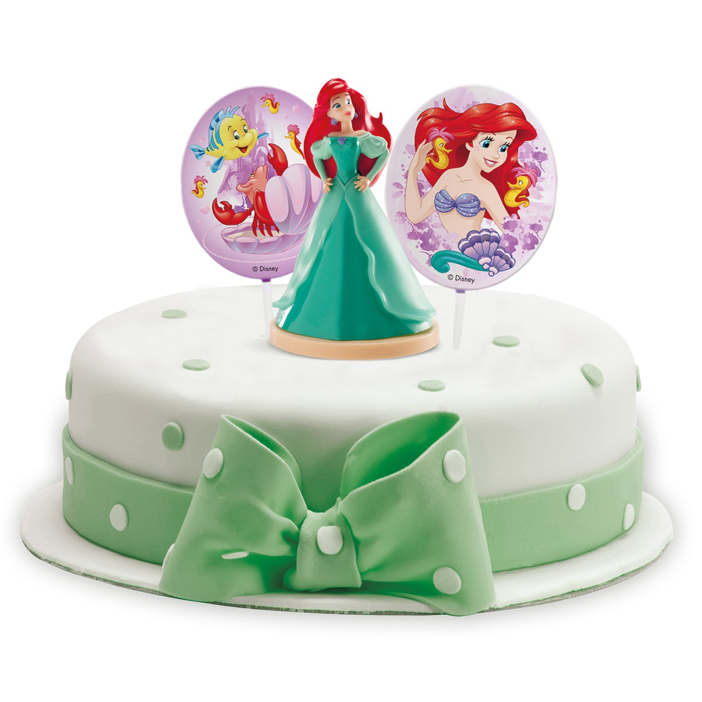 KIT PVC AVEC TOPPERS "PRINCESSE ARIEL" DECOR DE GÂTEU