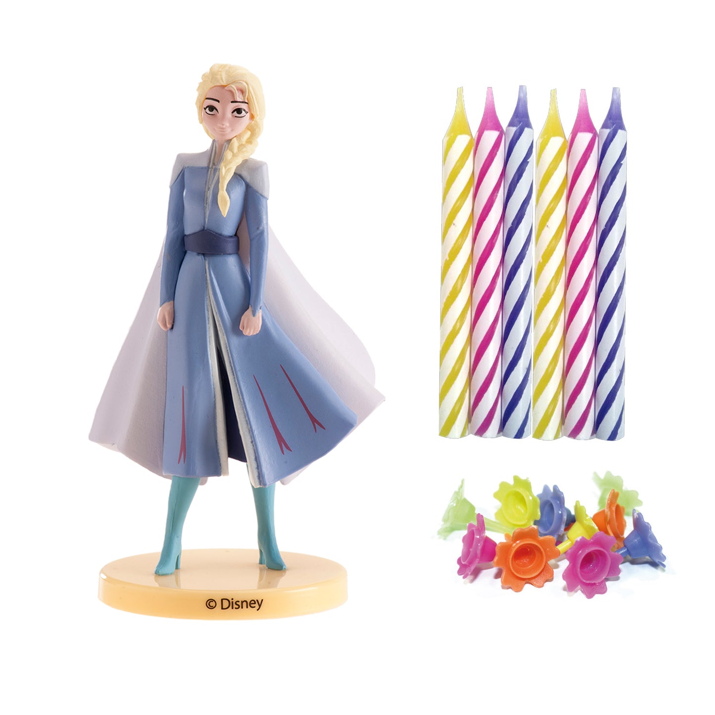 KIT PVC RETAIL FROZEN CON 10 CANDELE PER DECORARE LE TORTE