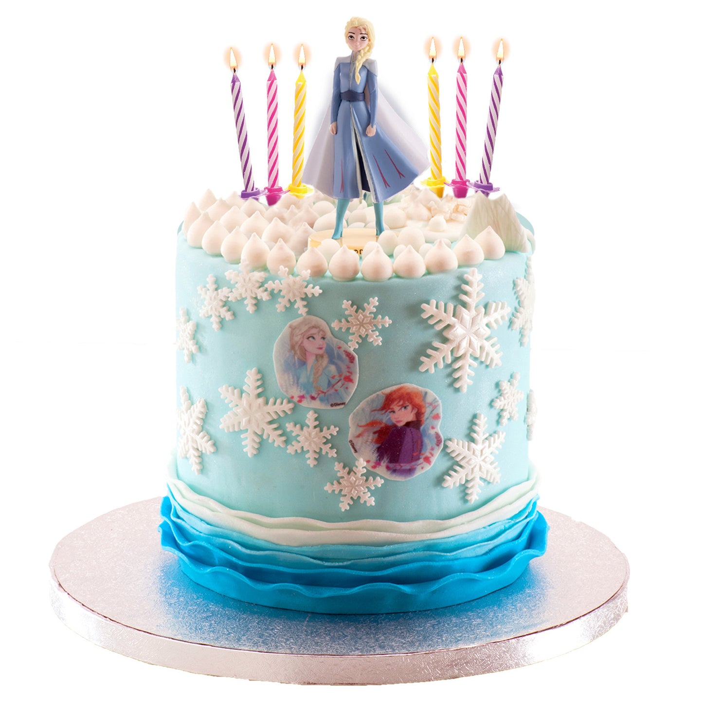 KIT PVC RETAIL FROZEN CON 10 CANDELE PER DECORARE LE TORTE