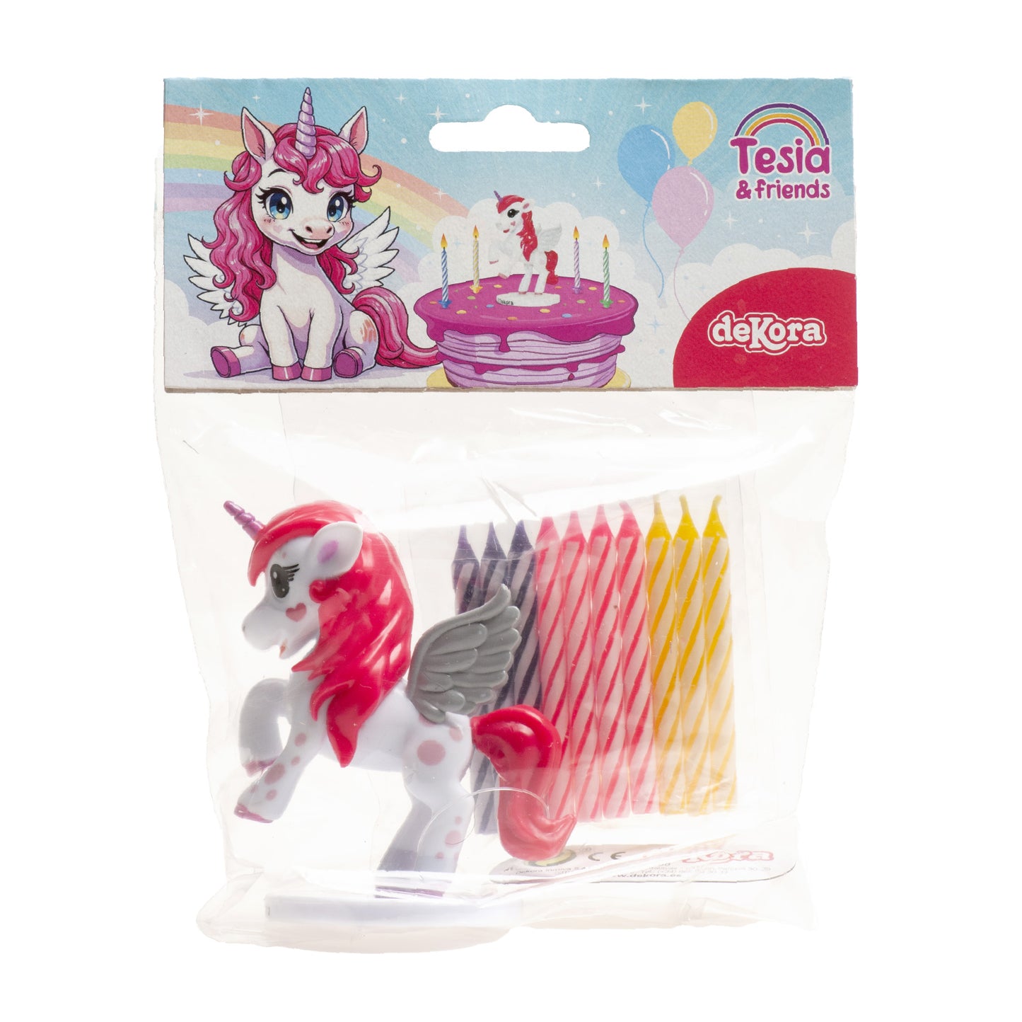 PVC RETAIL KIT UNICORN WITH 10 CANDLES TO DECORATE CAKES
