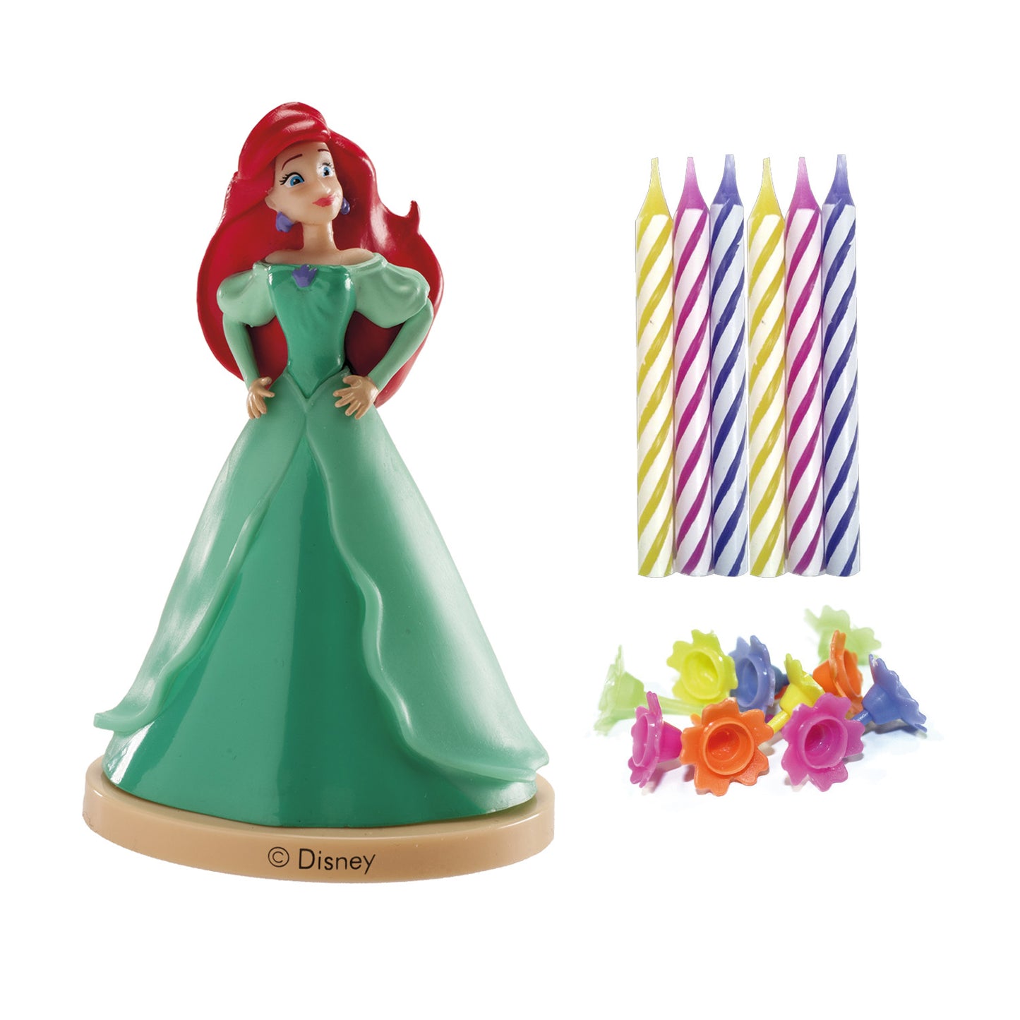 KIT PVC RETAIL ARIEL AVEC 10 BOUGIES POUR DÉCORER LES GÂTEAUX