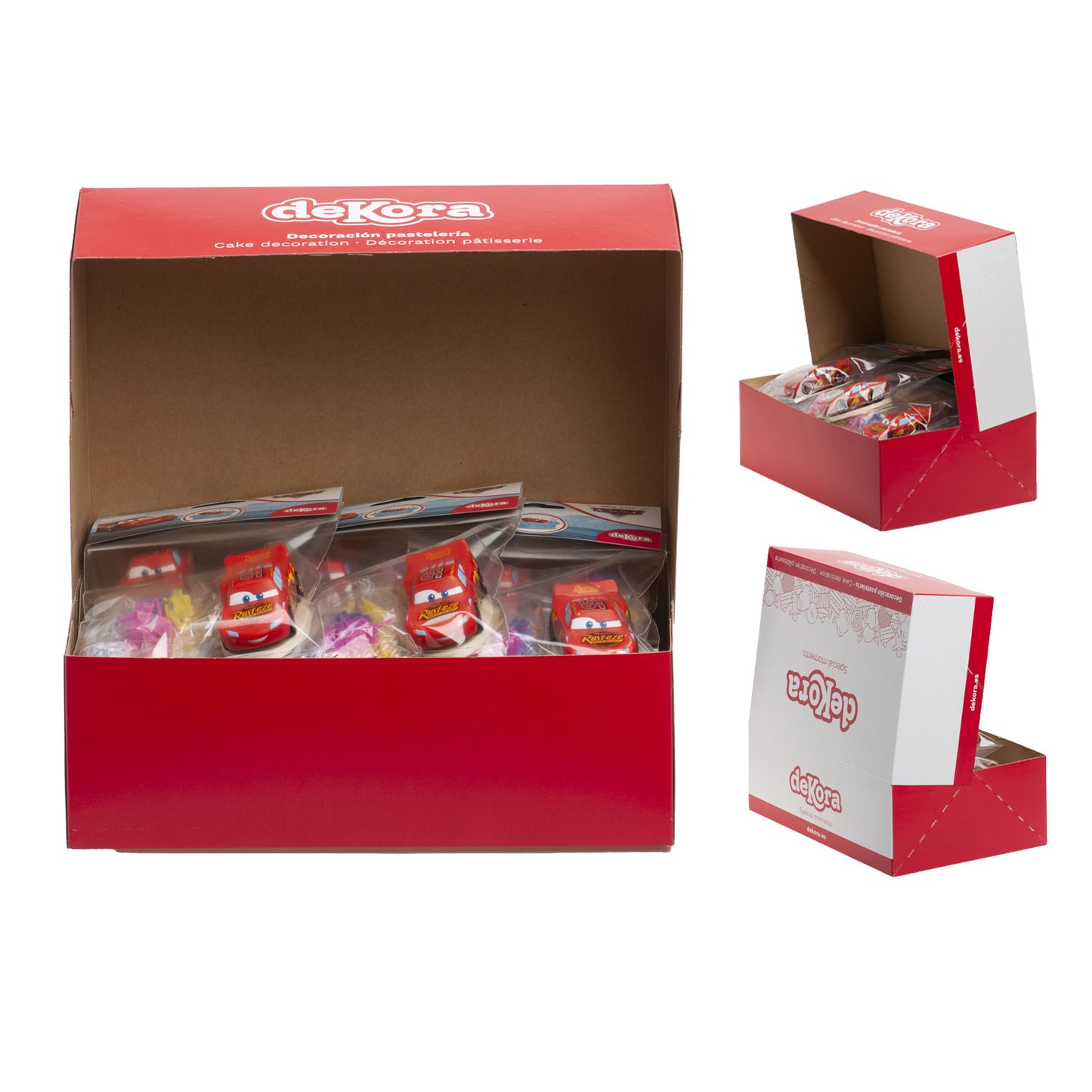 KIT PVC RETAIL CARS CON 10 VELAS PARA DECORAR TARTAS