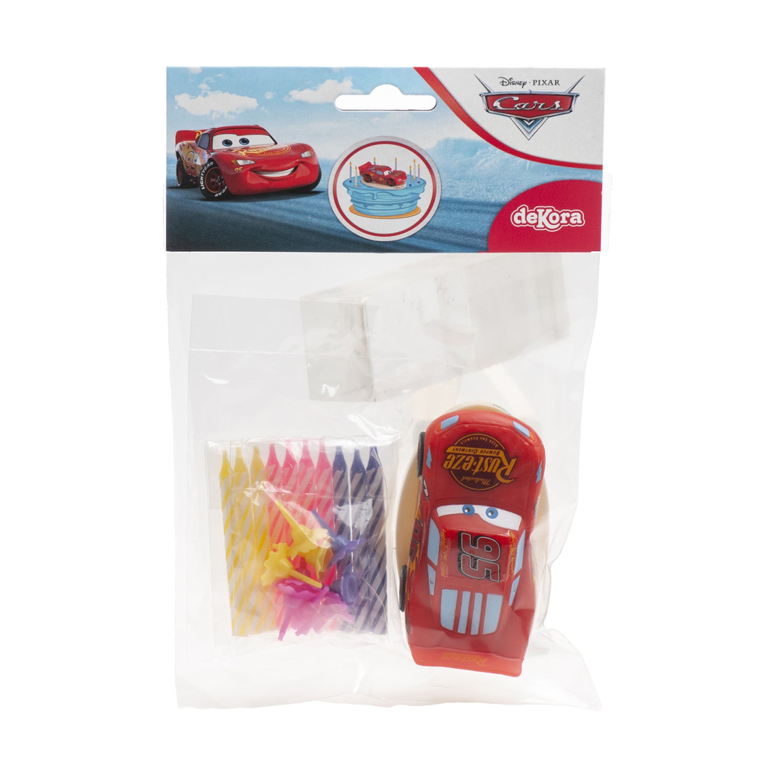 KIT PVC RETAIL CARS CON 10 VELAS PARA DECORAR TARTAS