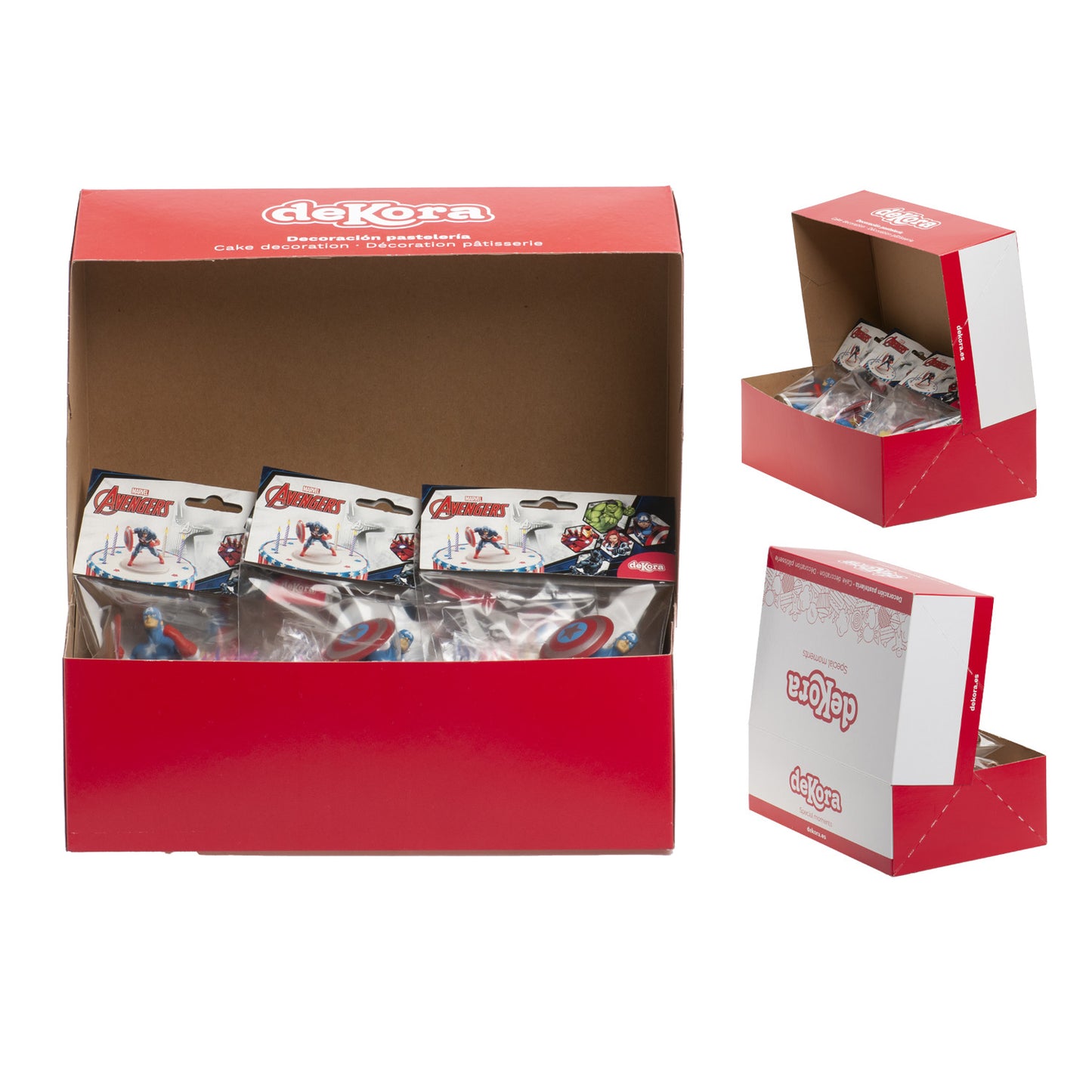 PVC RETAIL KIT CAP AMERICA WITH 10 CANDLES TO DECORATE CAKES