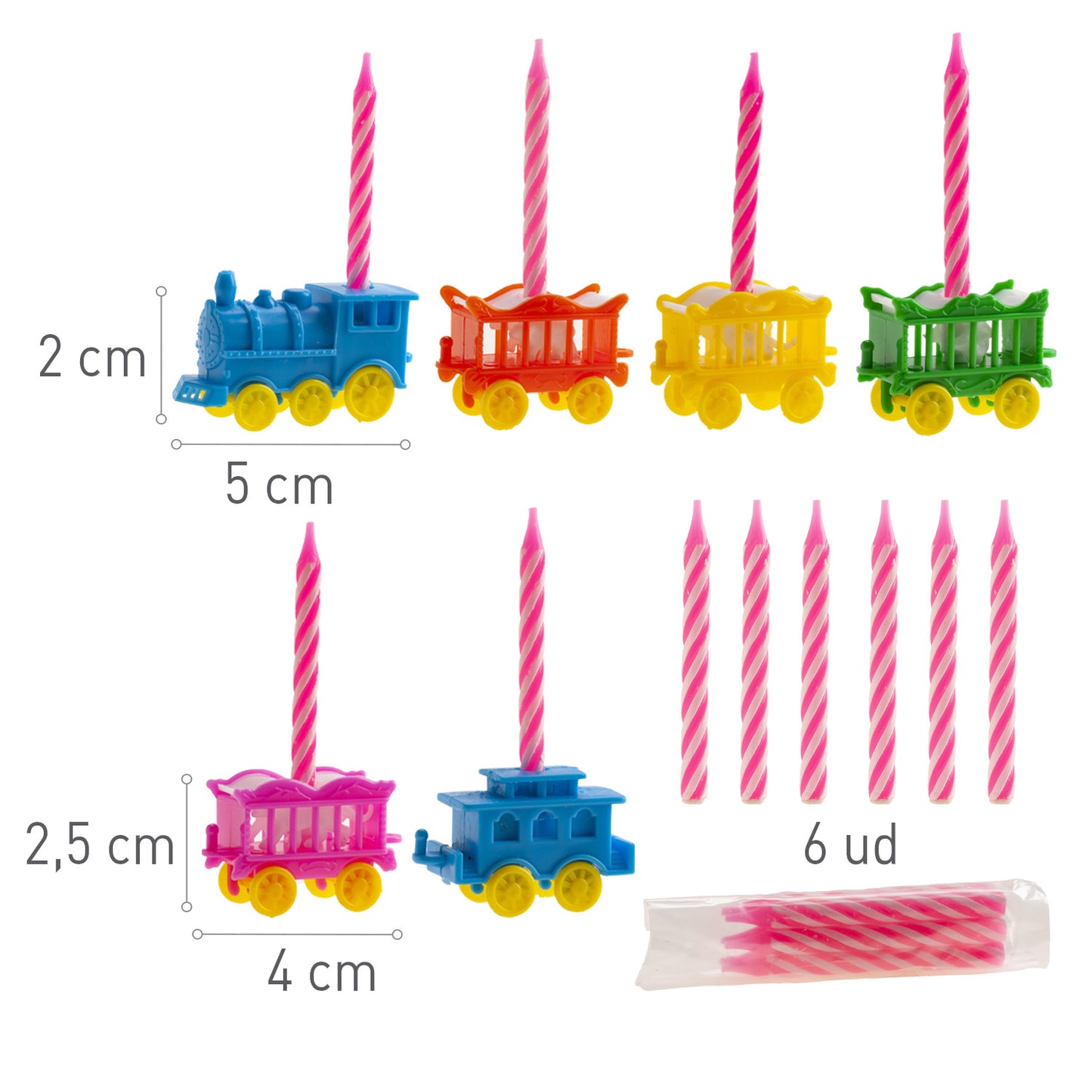 KIT PVC RETAIL CIRQUE AVEC 10 BOUGIES POUR DÉCORER LES GÂTEAUX