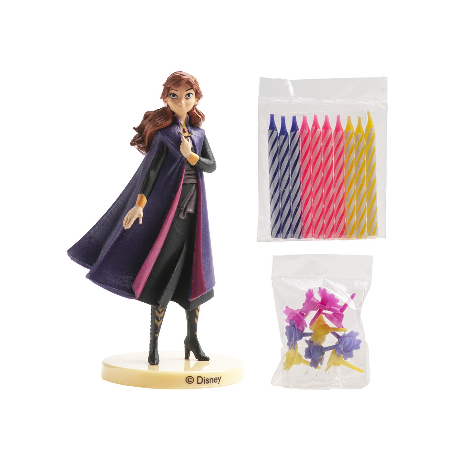 KIT PVC RETAIL ANNA COM 10 VELAS PARA DECORAR BOLOS