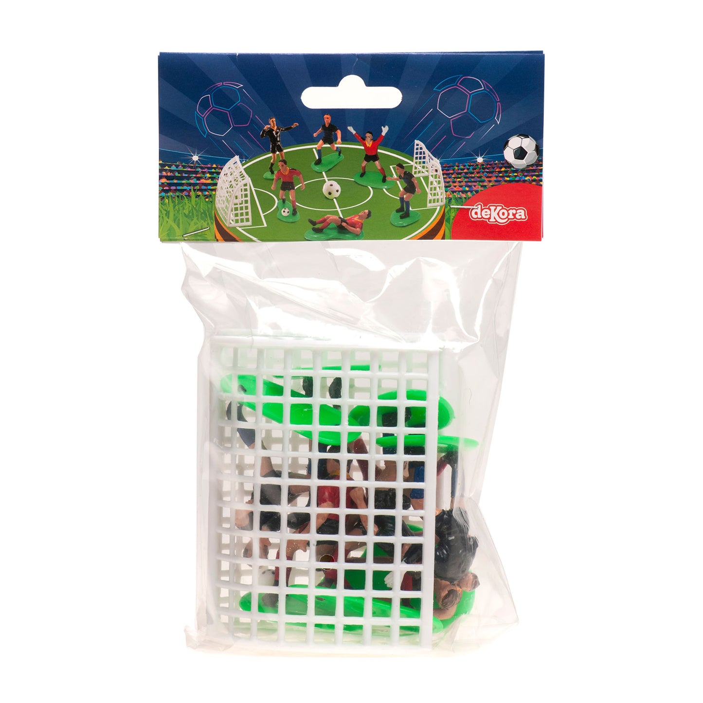 KIT PVC FÚTBOL ROJO Y AZUL PARA DECORAR TARTAS