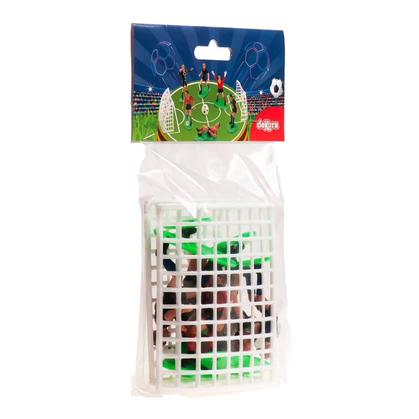 KIT PVC FÚTBOL ROJO Y AZUL PARA DECORAR TARTAS