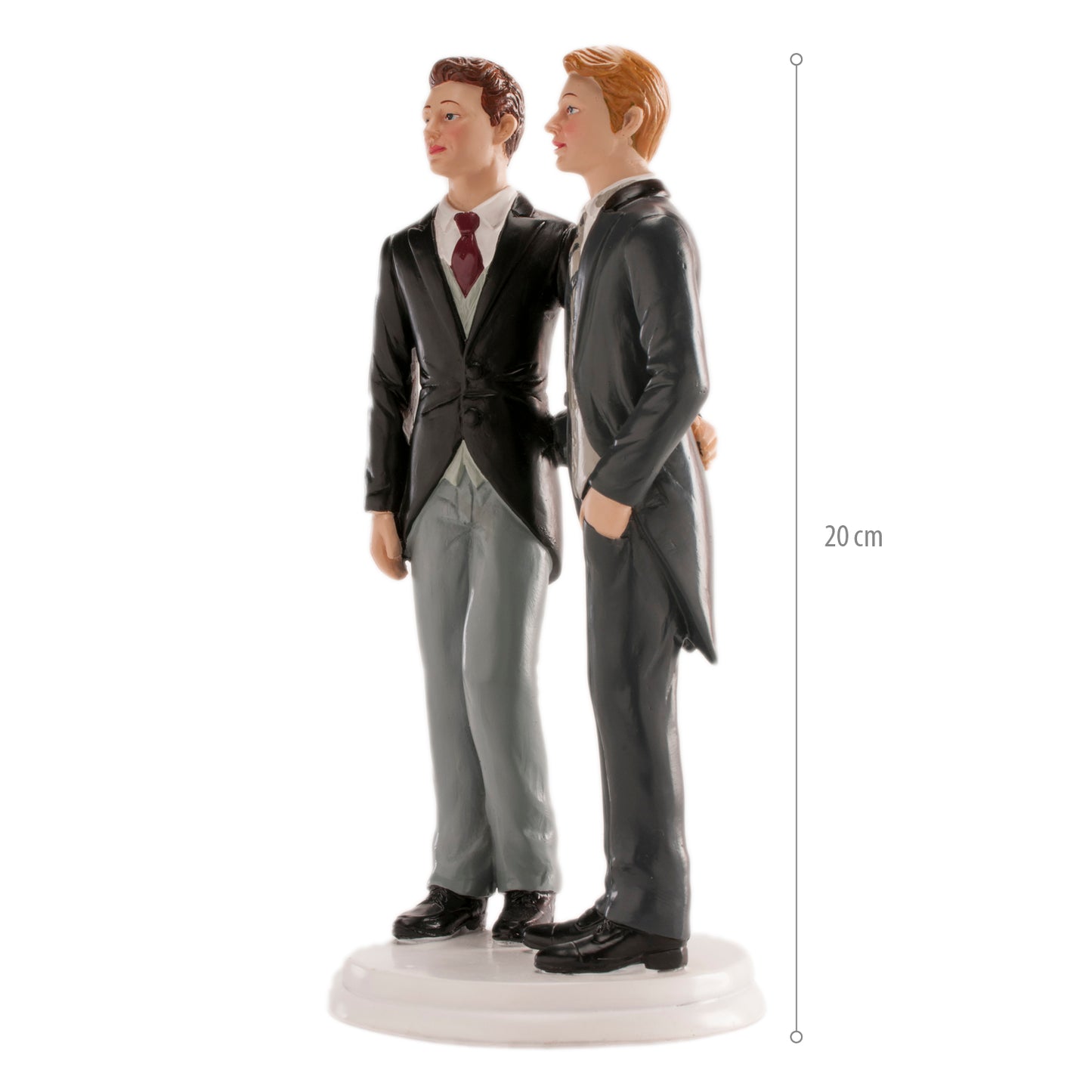 2 PAREJA BODA GAY ABRAZADOS 19CM