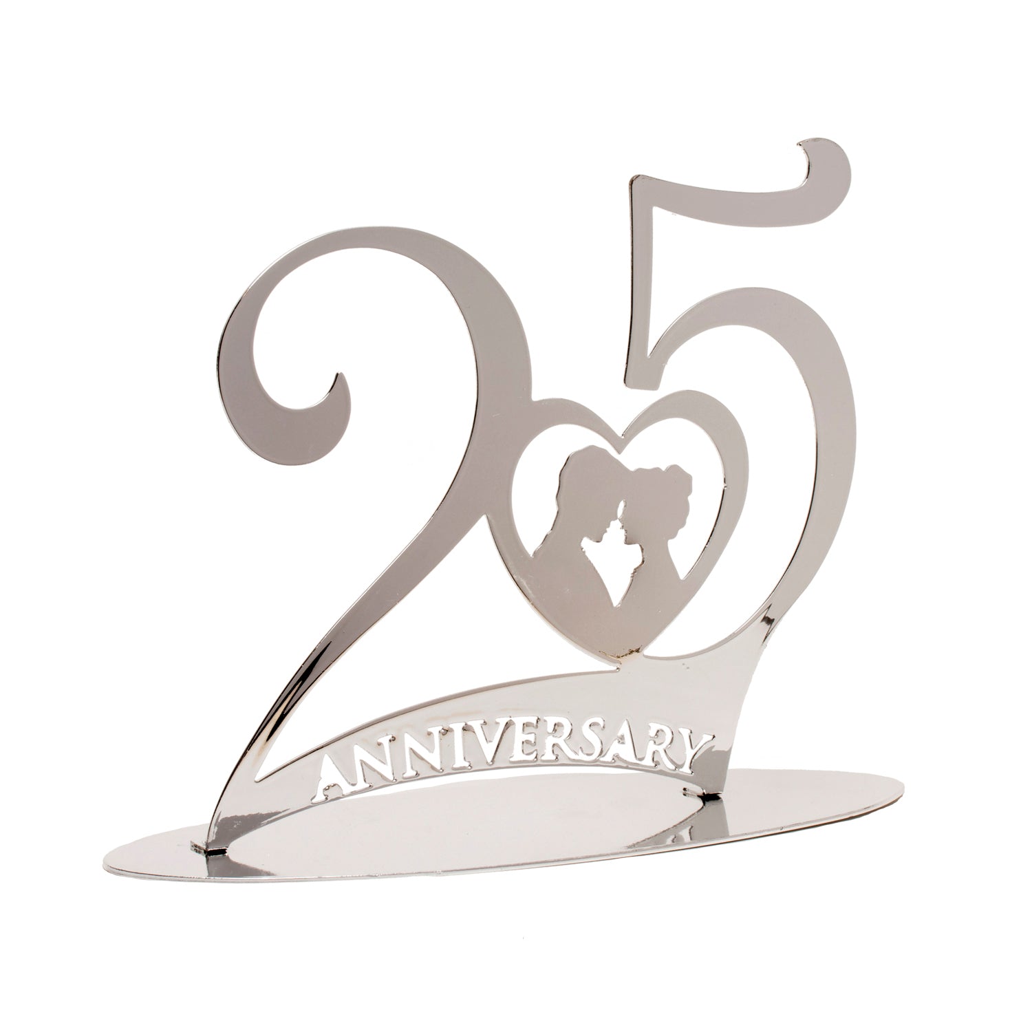 25 ANNIVERSARIO METALLO ARGENTO 20X16CM