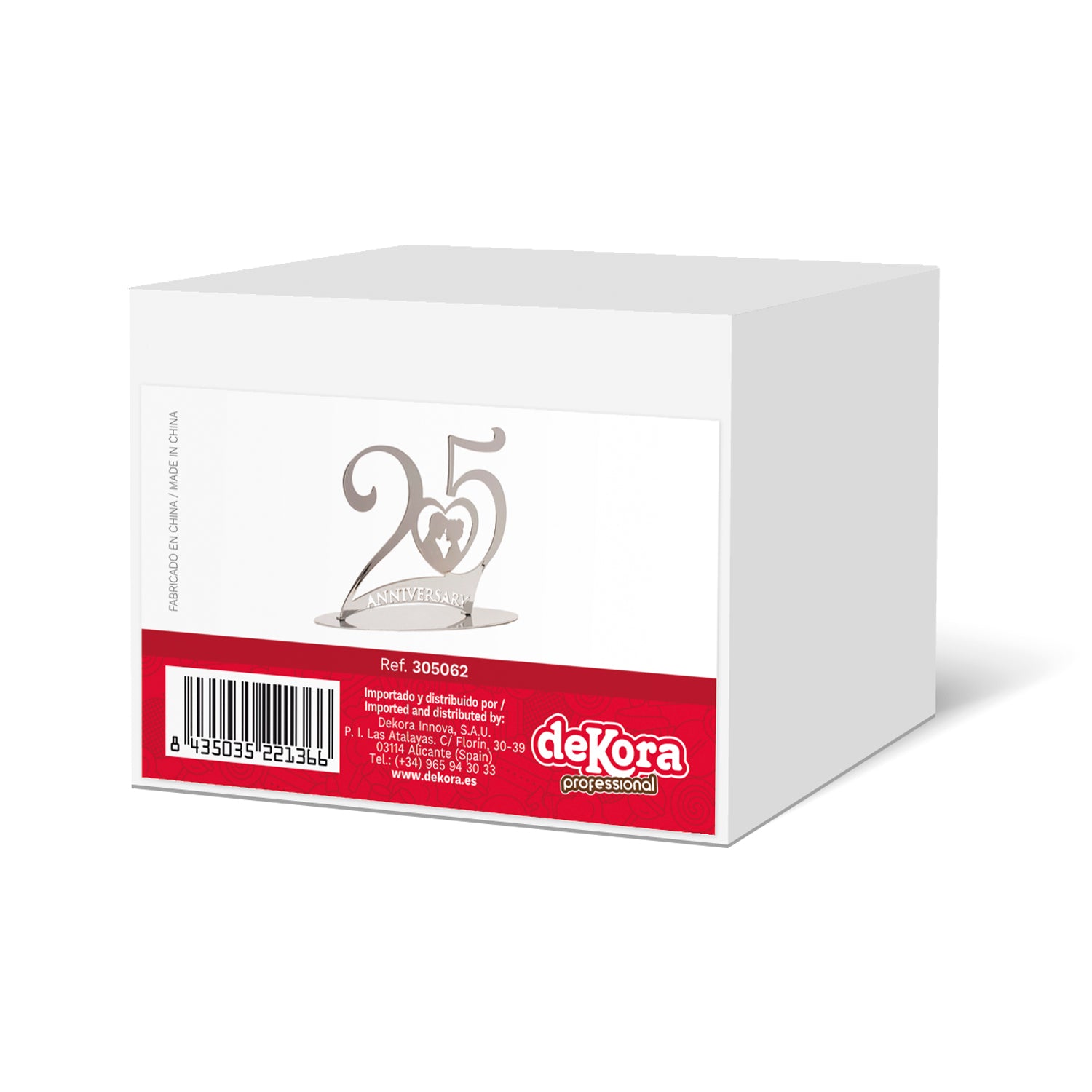 25 ANNIVERSARIO METALLO ARGENTO 20X16CM